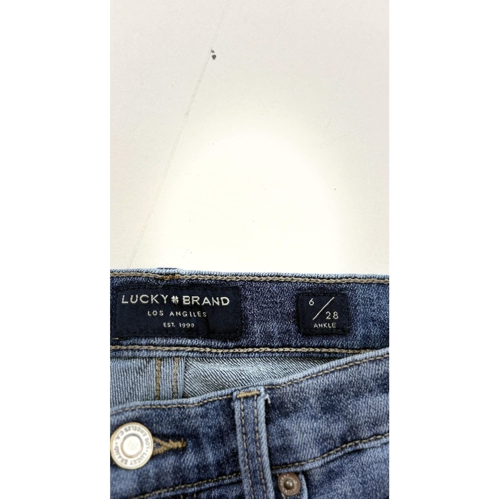 Lucky Brand Lucky Brand Jeans Womens 6/28 Blue Distressed Mid Rise Ankle Skinny Denim Size 28" / US 6 / IT 42 - 4 Thumbnail