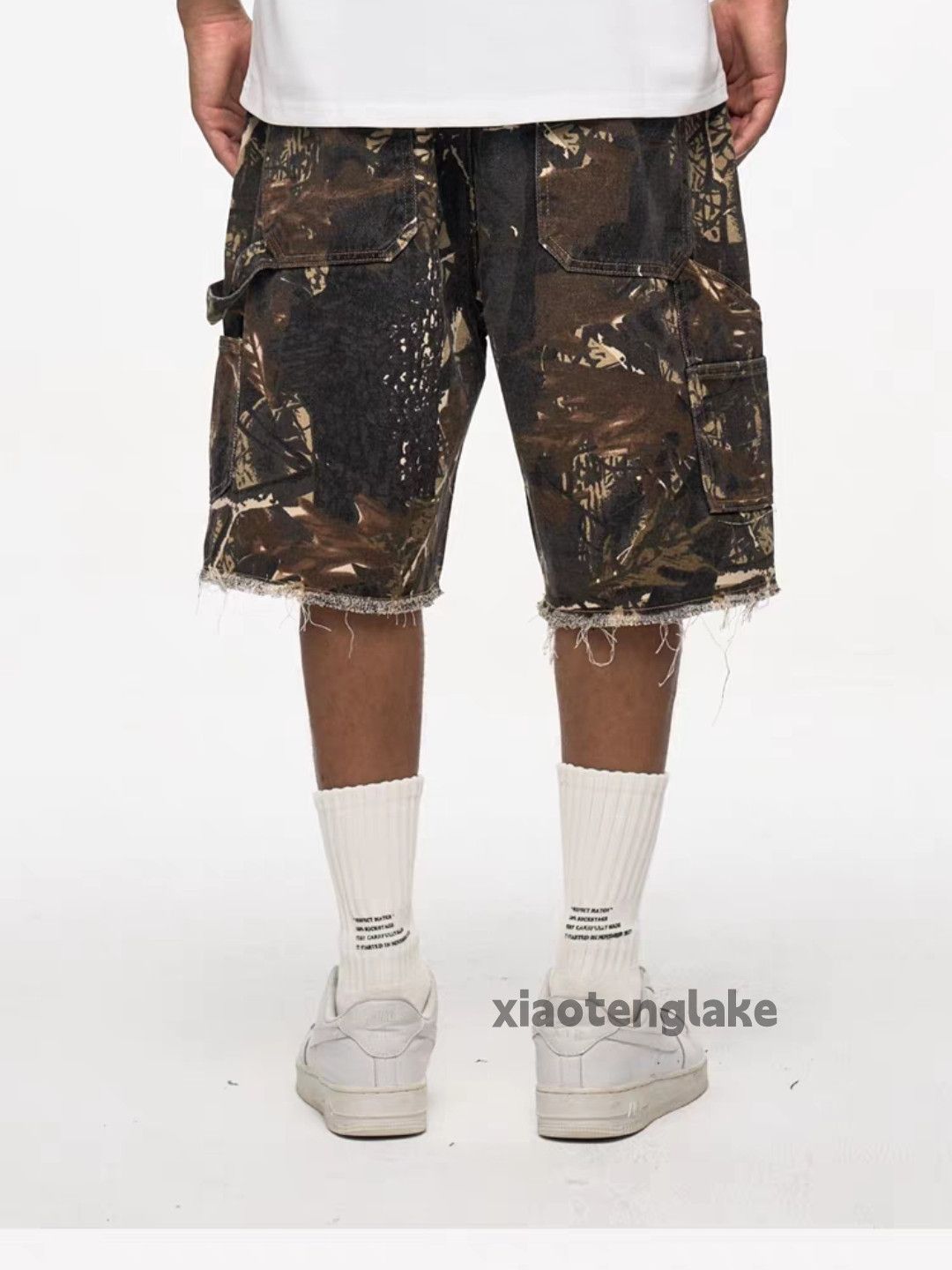 Vintage Ltx vintage loose baggy hiphop carpenter camo shorts Size US 32 / EU 48 - 4 Thumbnail