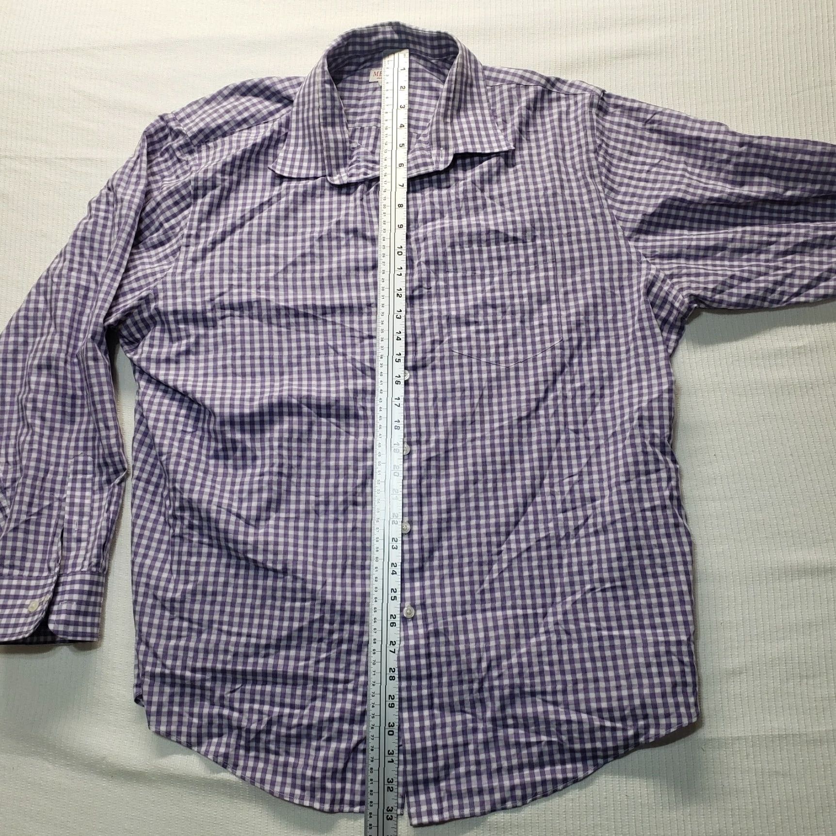 Merona Merona Purple Plaid Shirt Men 2XL Long Sleeve Button-Up Cotton 100% Adult Size 2XL Mens 2X-Large Size US XXL / EU 58 / 5 - 7 Thumbnail
