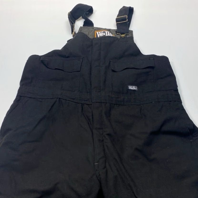 Walls VINTAGE Walls Zero Zone 12 Bib Overalls Men XL Black Duck Canvas Quilted Insulated Overalls (Workwear, Winter) Mens Size US 44 / EU 60 - 7 Thumbnail
