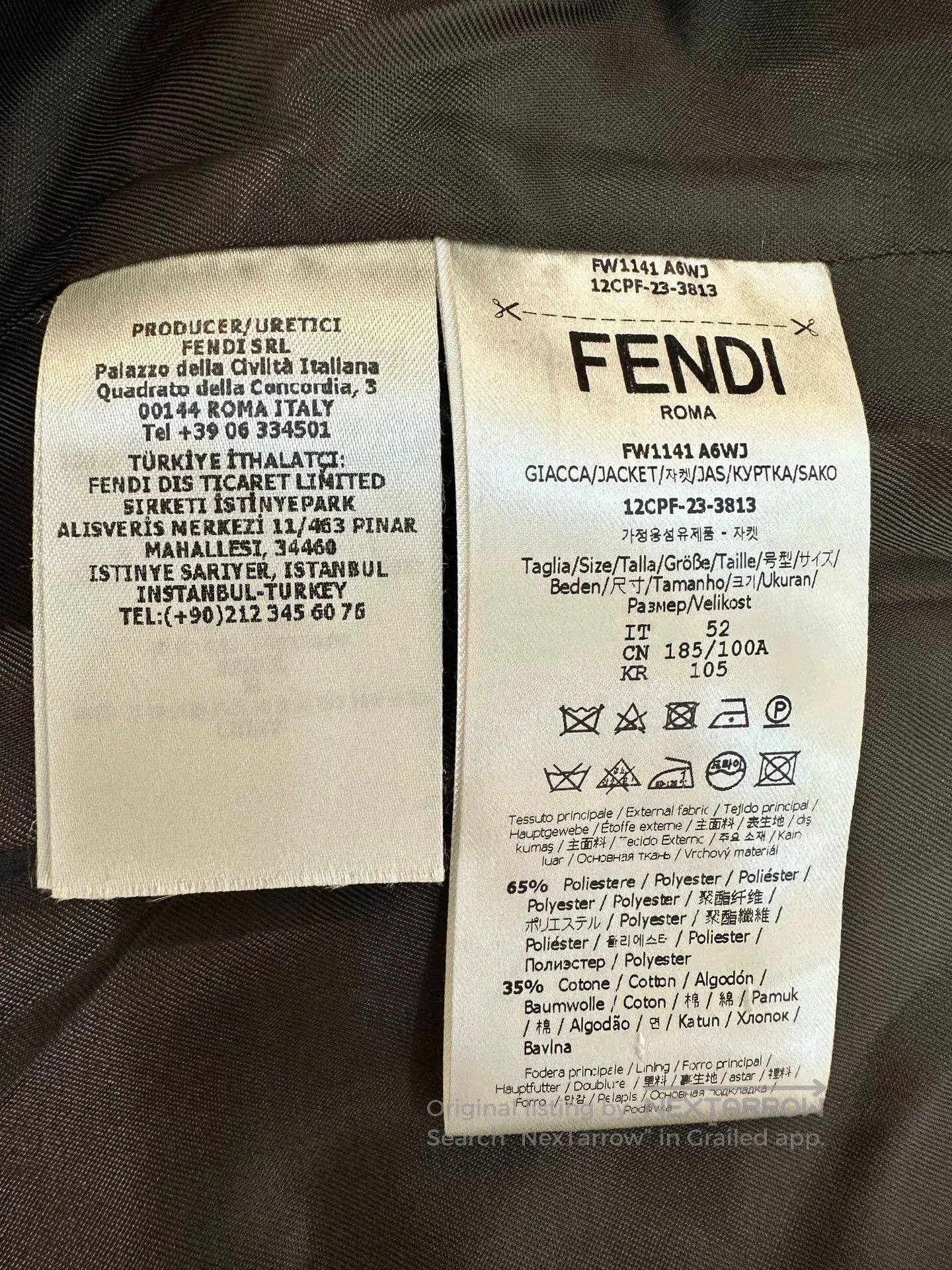 Fendi fendi ss22 logo print polo jacket. Size US L / EU 52-54 / 3 - 5 Thumbnail