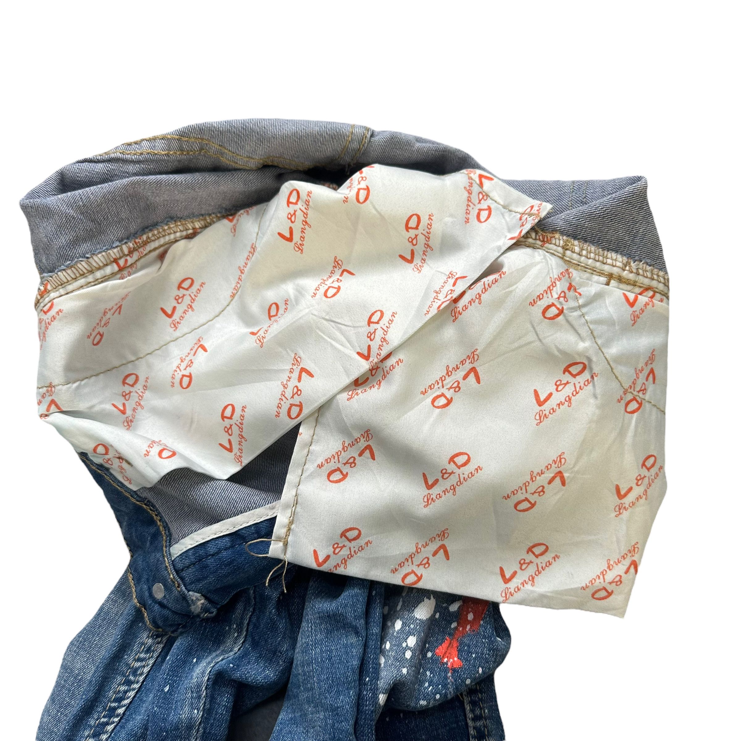 Japanese Brand LIANG DIAN PAINT SPLATTER BALLOON JEANS #8638-018 Size 28" / US 6 / IT 42 - 6 Thumbnail