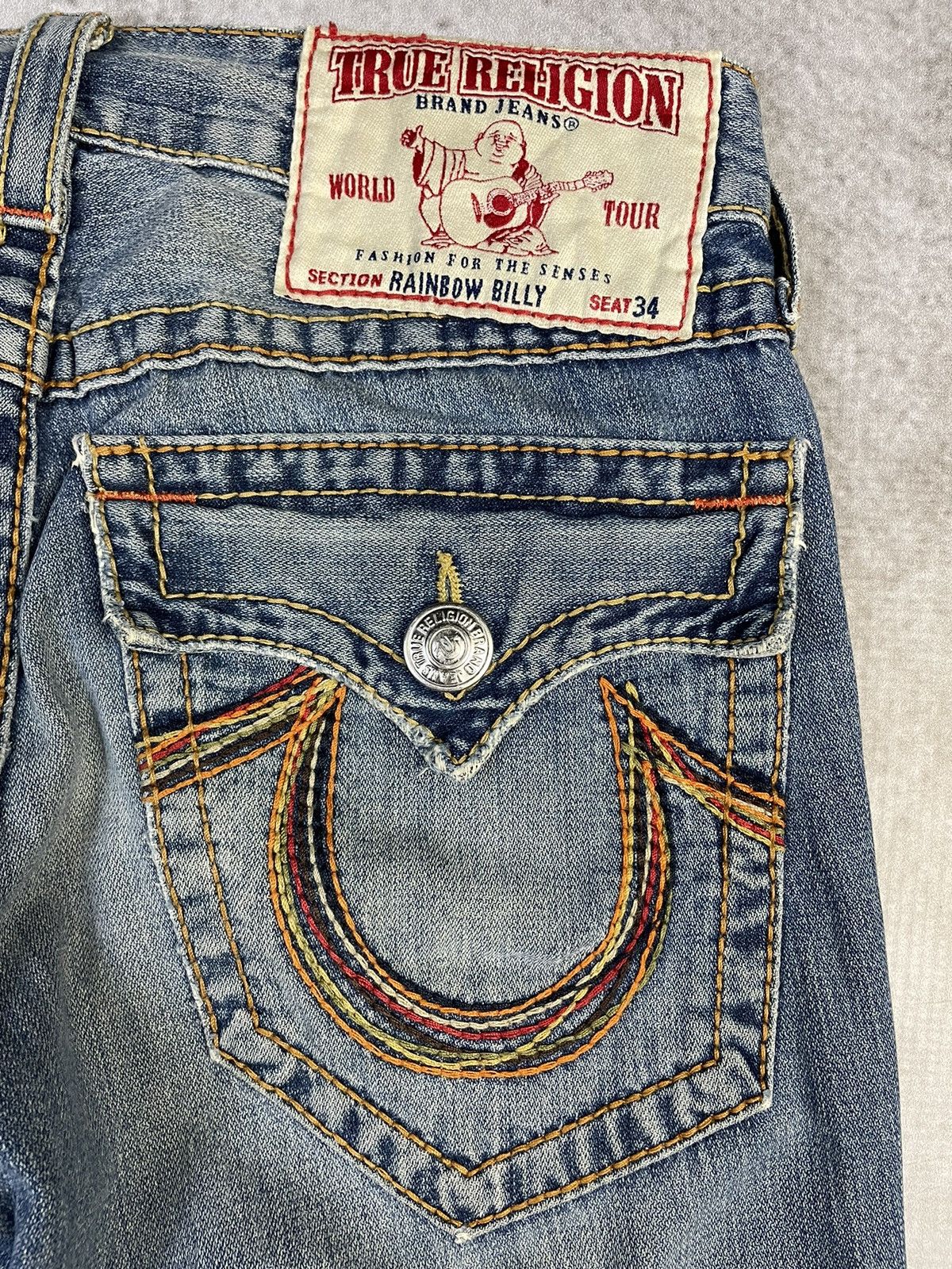 True Religion 2010 Billy Rainbow Bootcut Jeans Size US 31 - 14 Thumbnail