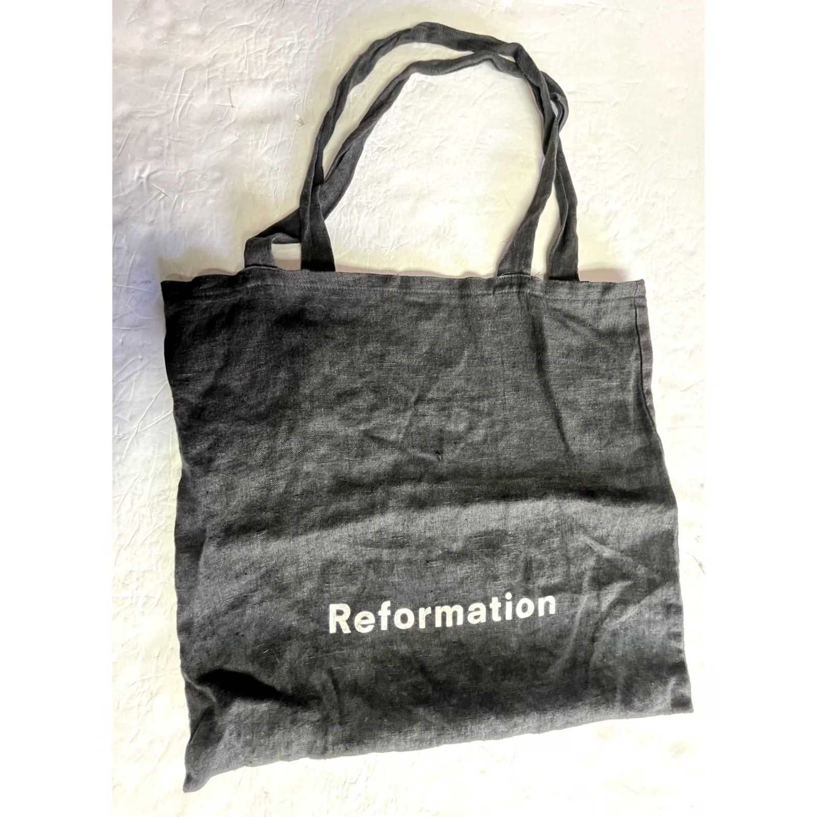 Reformation Reformation Tote Bag Women Medium Black Canvas Cotton 13 W x 12 L Solid Pattern Size ONE SIZE - 2 Thumbnail