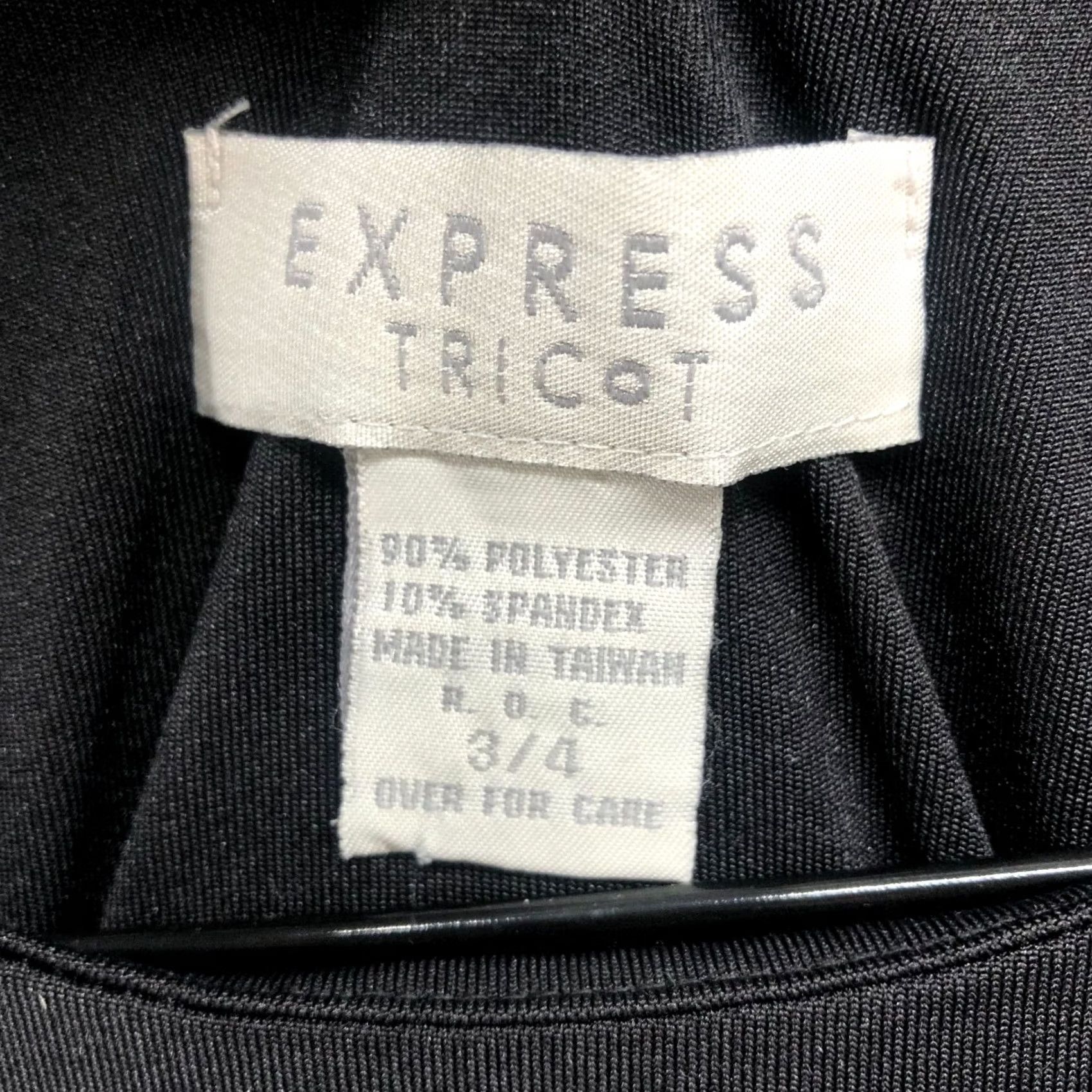 Express VINTAGE Express Tricot Maxi Dress Womens 4 Black Sleeveless 90s Stretch Size S / US 4 / IT 40 - 5 Thumbnail