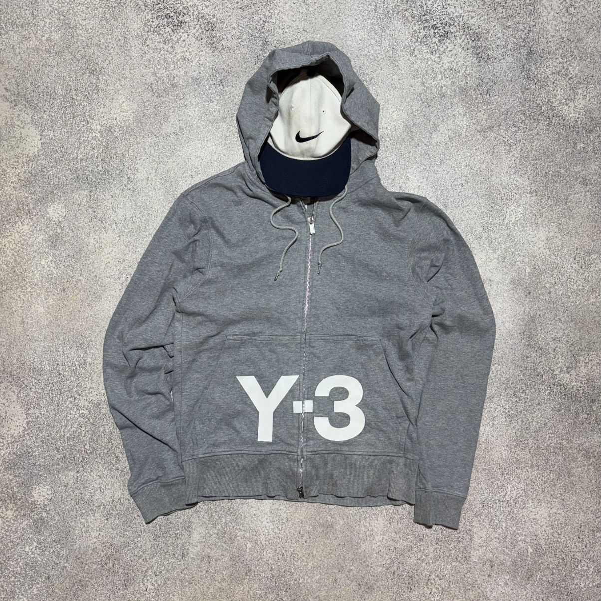 Y-3 Adidas Zip Hoodie Y3 Classic Logo Print Yohji Yamamoto