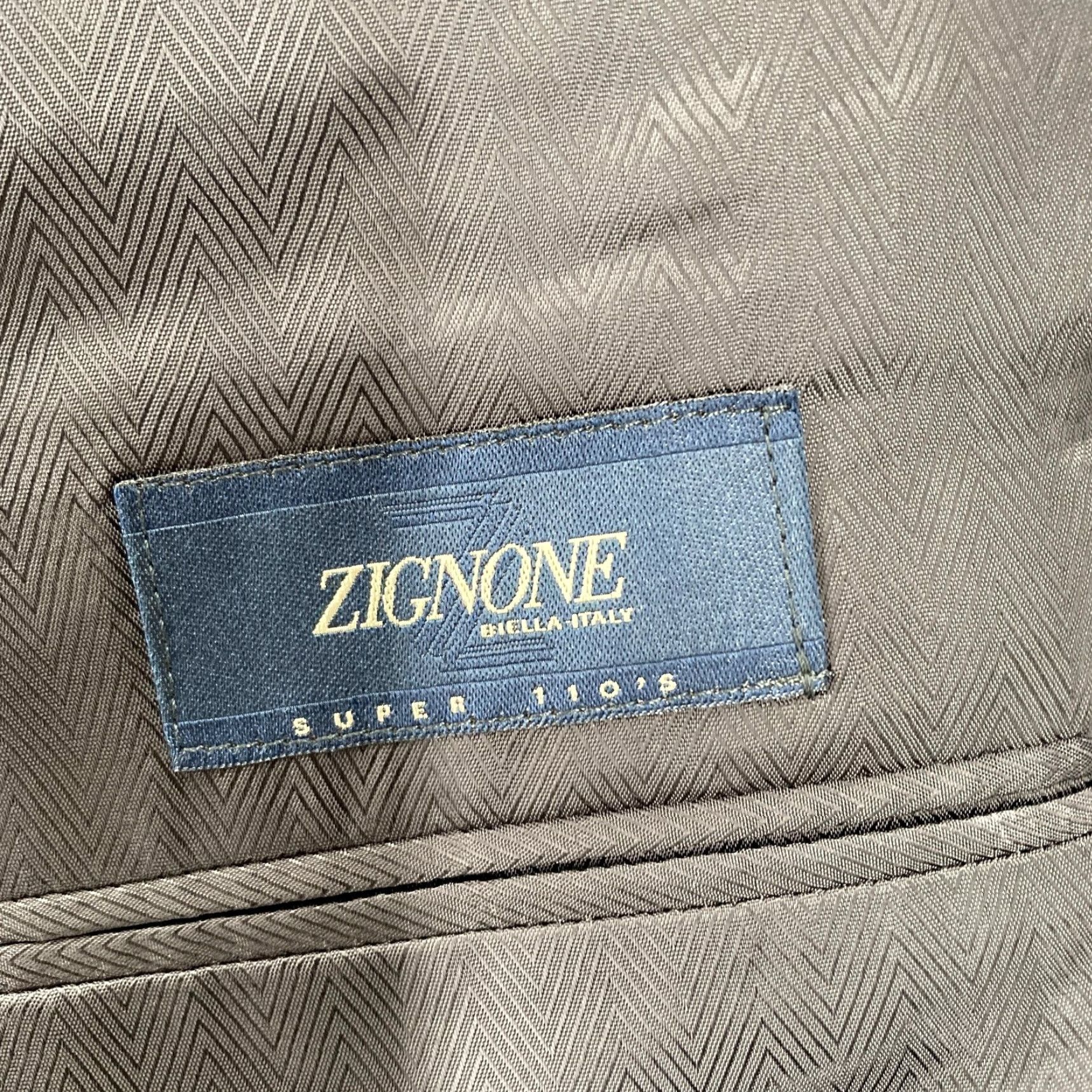 Joseph Abboud VINTAGE Joseph Abboud Blazer 44L Charcoal Pinstripe Slim Fit Super 110s Zignone Italian Jacket/Coat Size 44R - 7 Thumbnail
