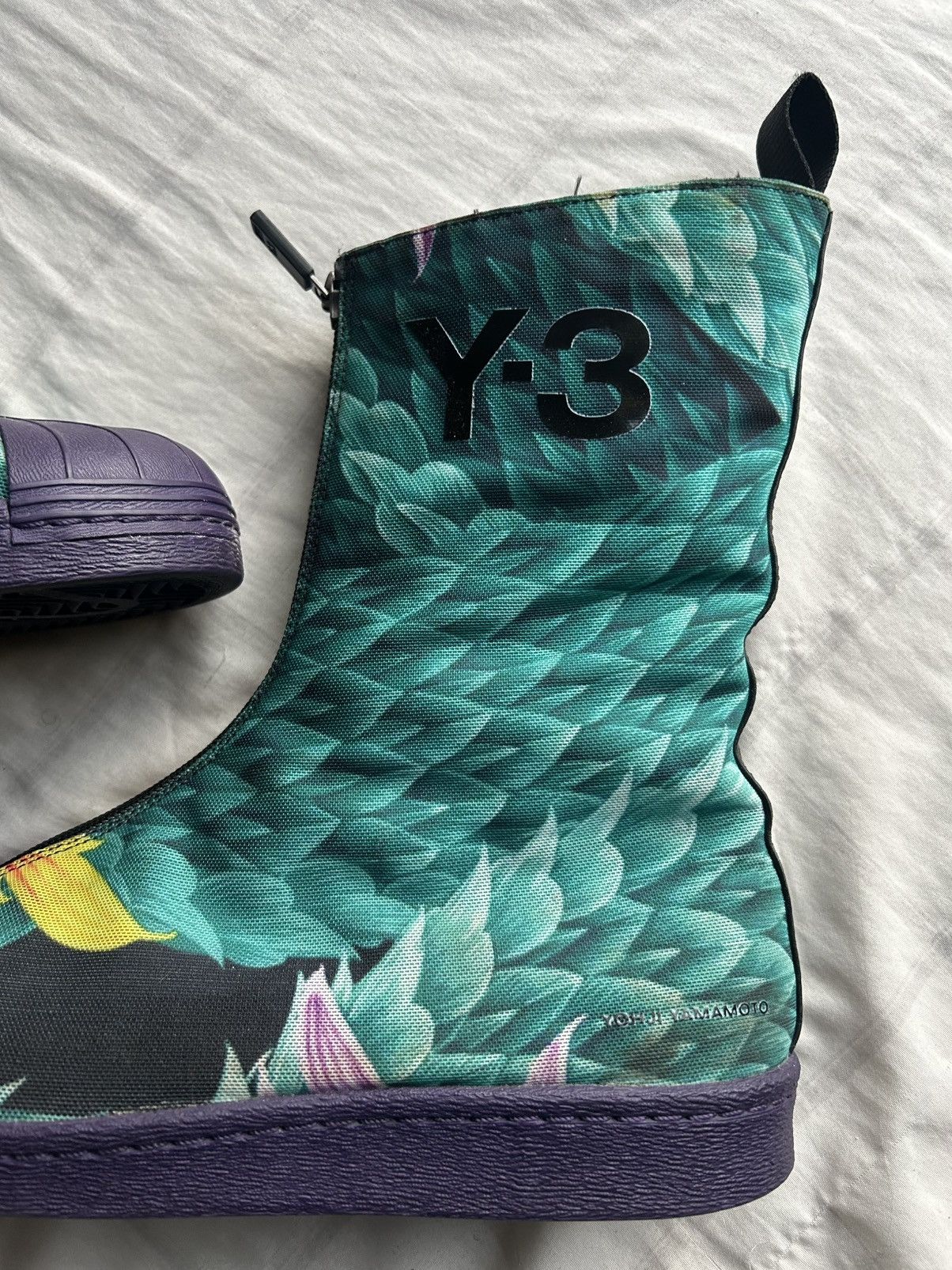 Y-3 Y-3 Floral Print Foldable Sneakers(Rare) Size US 9 / EU 42 - 4 Thumbnail