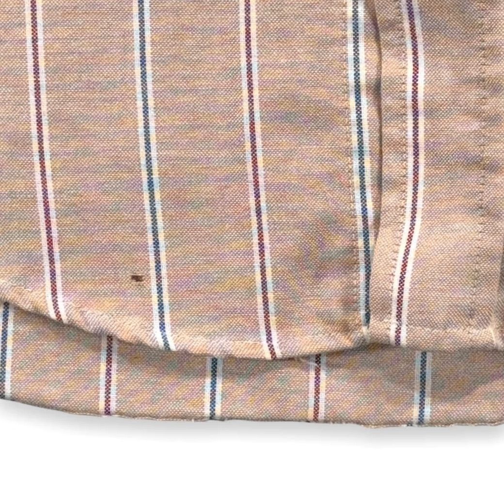 Armani VINTAGE Karman Western Shirt Adult XL Brown Striped Pearl Snap 80s Shirt Mens Size US XL / EU 56 / 4 - 7 Thumbnail