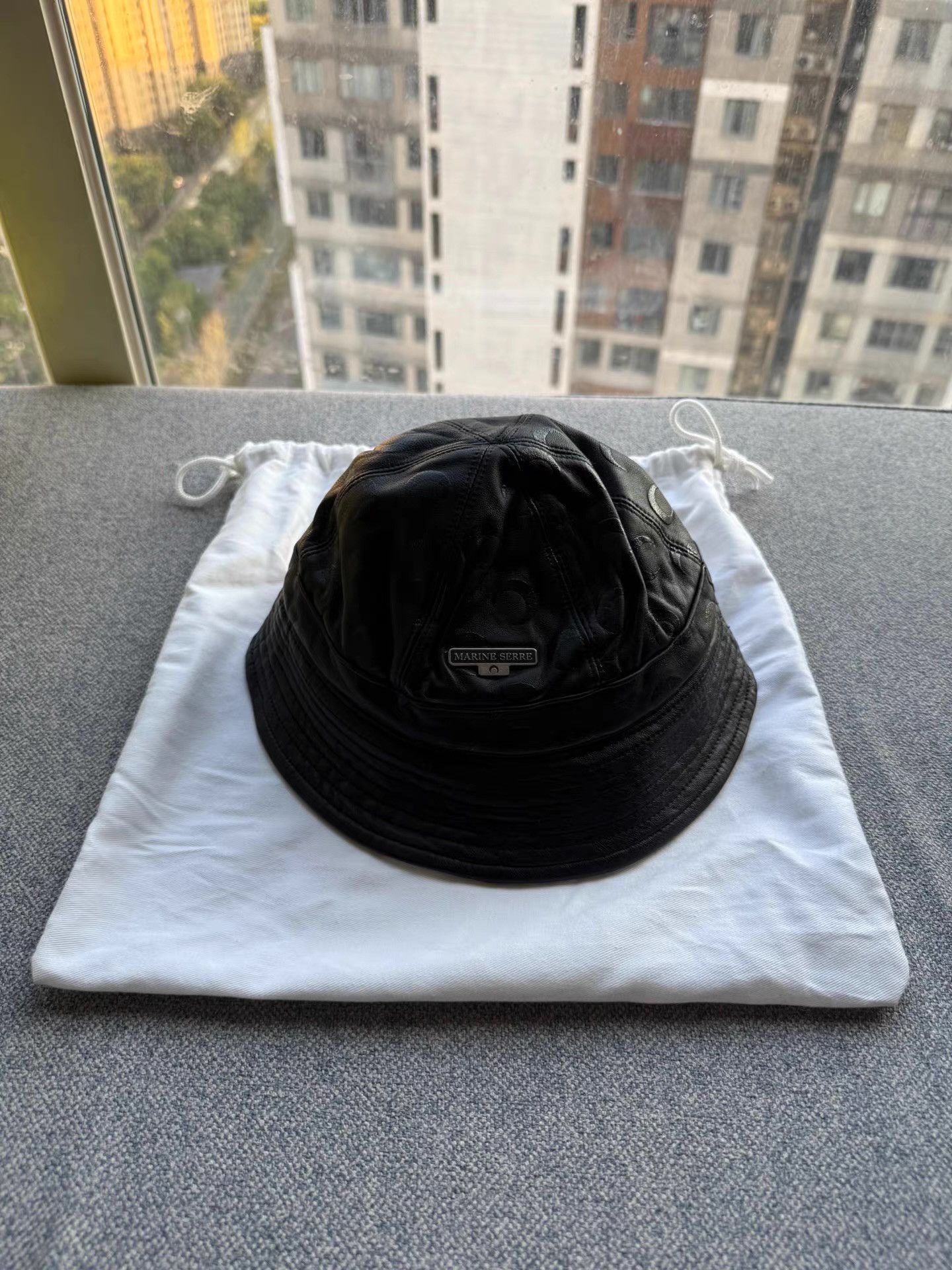 Marine Serre MARINE SERRE Leather Bucket Hat Q17 Size ONE SIZE - 1 Thumbnail