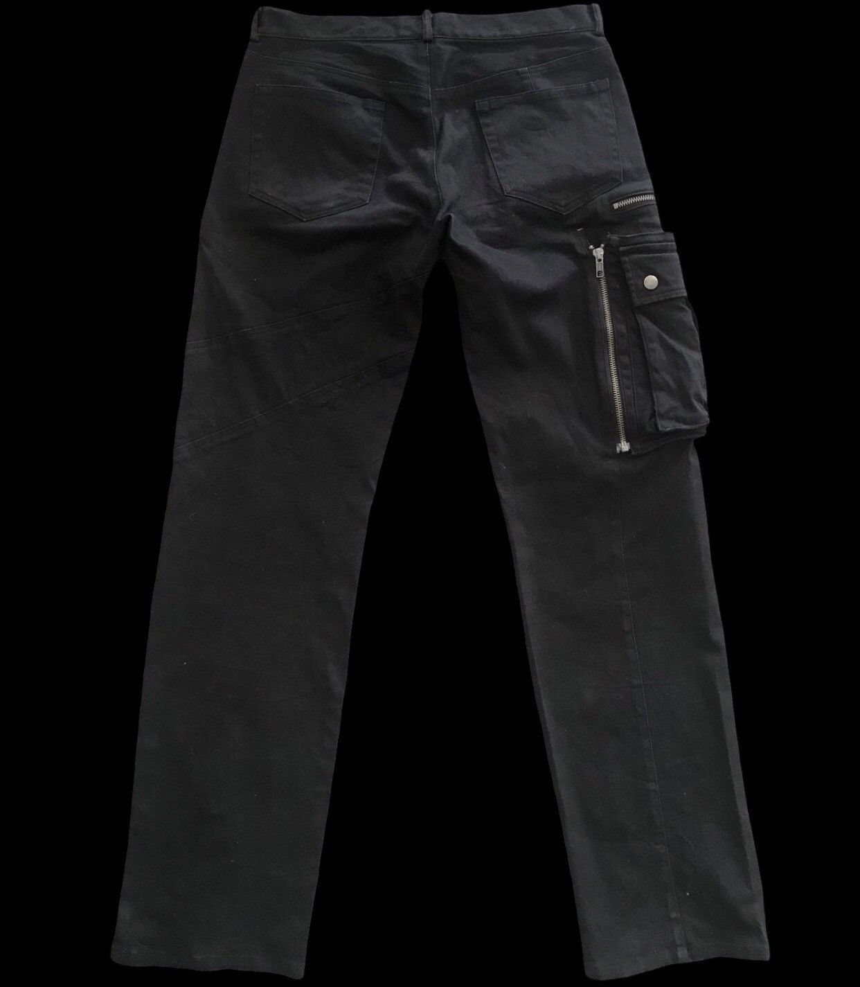 Designer BLACK PEACE NOW Japan Punk Zipper Cargo Pant Size US 30 / EU 46 - 2 Thumbnail