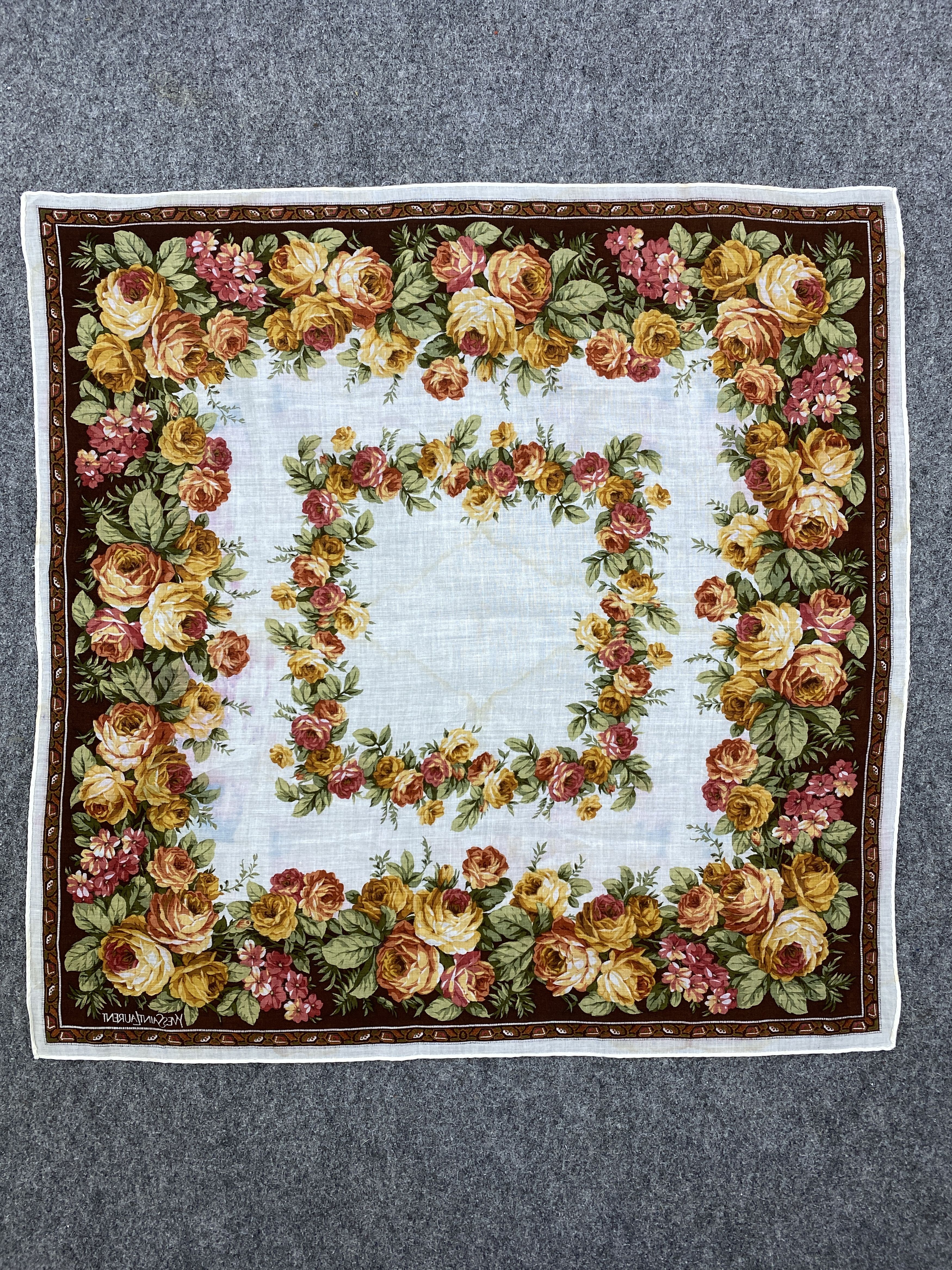 Yves Saint Laurent Yves Saint Laurent Handkerchief / Neckerchief HKC1010 Size ONE SIZE - 8 Thumbnail
