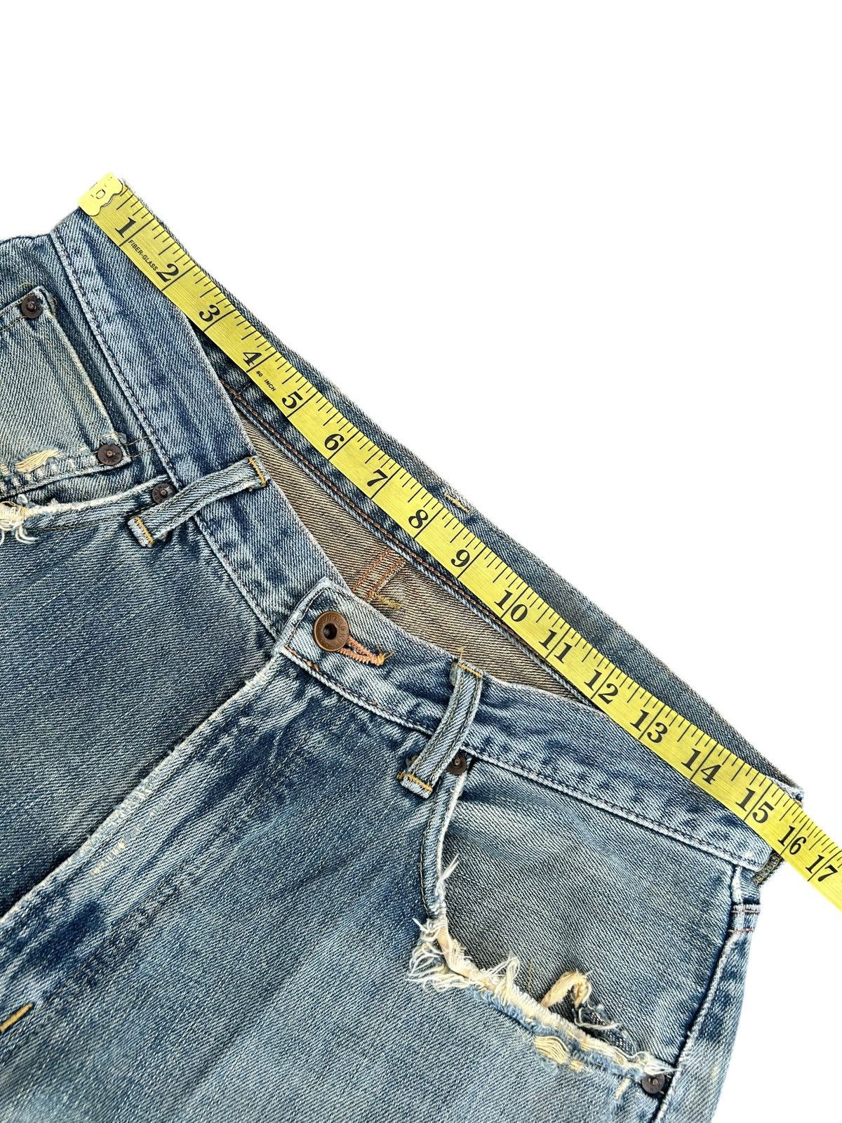 Japanese Brand × Kapital × Vintage Edwin Selvedge Distressed Baggy Mudwash Denim Jeans Size US 31 - 17 Thumbnail