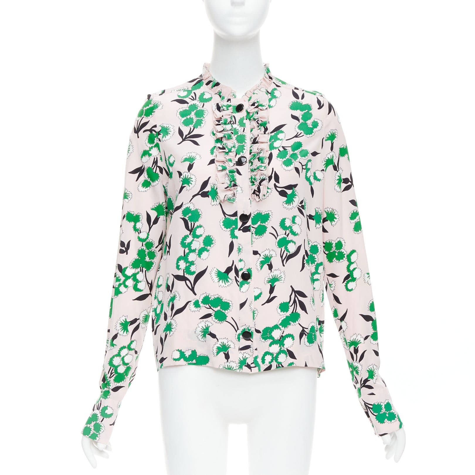 Marni on sale Cutout Printed Crepe Blouse