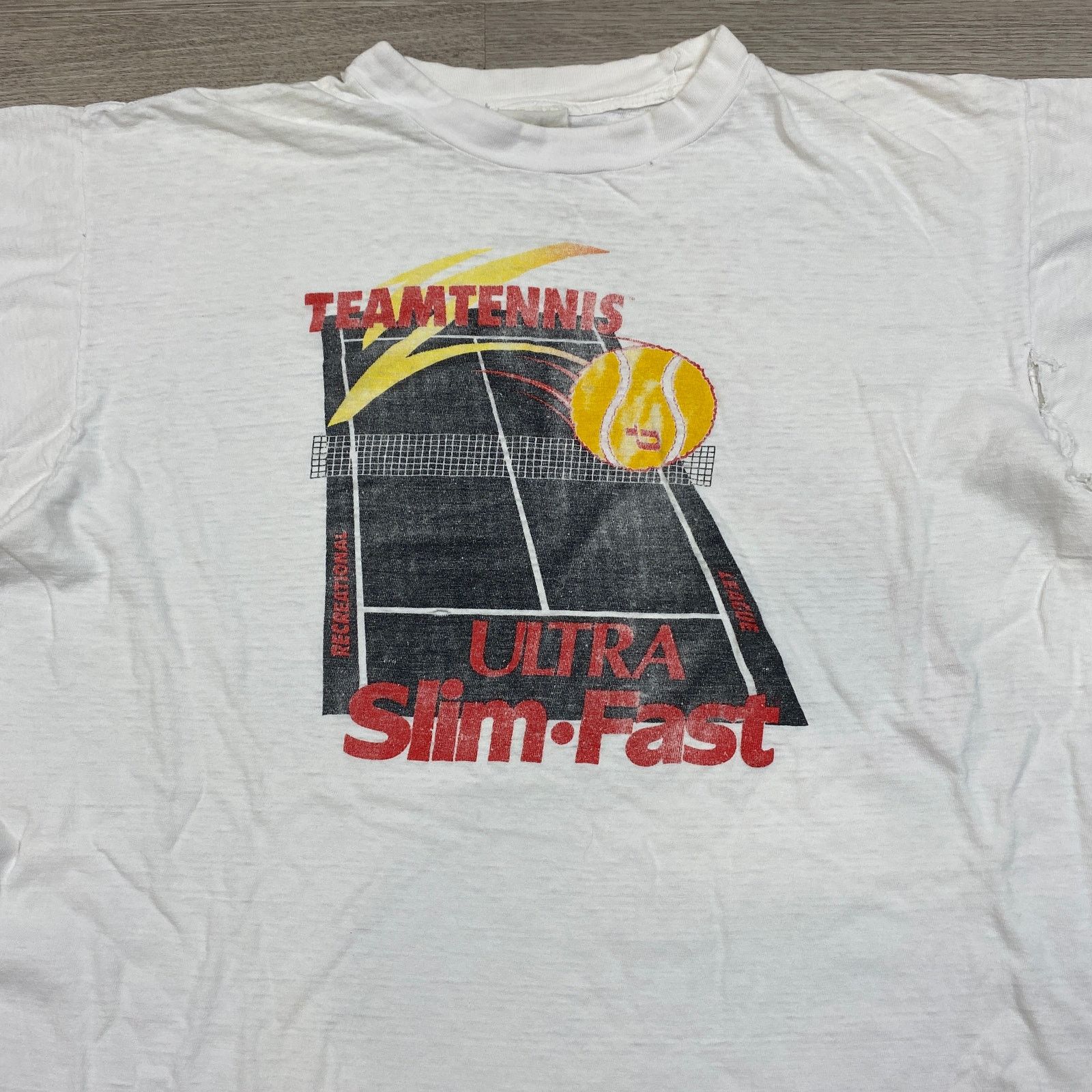 Vintage Vintage 90s Team Tennis Ultra Slim Fast I Feel Great Shirt L Size US L / EU 52-54 / 3 - 2 Thumbnail