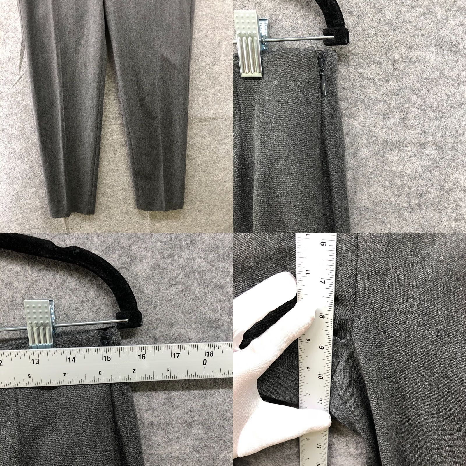 Talbots Talbots Bi-Stretch Straight-Leg Pants Womens 6 Gray Side Zipper Flat Front Dress Pants Regular Size 6 Womens Gray Size 28" / US 6 / IT 42 - 8 Thumbnail
