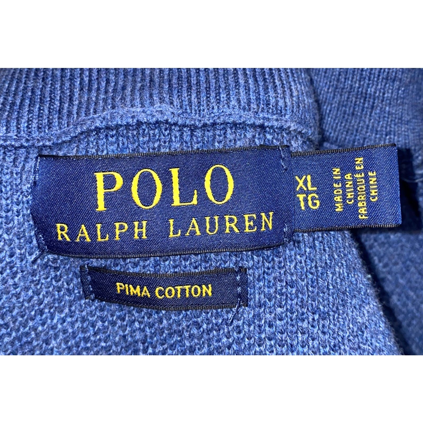 Polo Ralph Lauren Polo Ralph Lauren Sweater 1/2 Zip Pullover Mens XL Blue Cotton Pima Size US XL / EU 56 / 4 - 6 Thumbnail