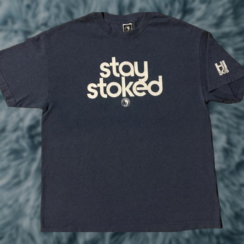 VINTAGE Quiksilver T&C Surf Designs Stay Stoked Hawaii Shirt XL Mens Graphic Tee