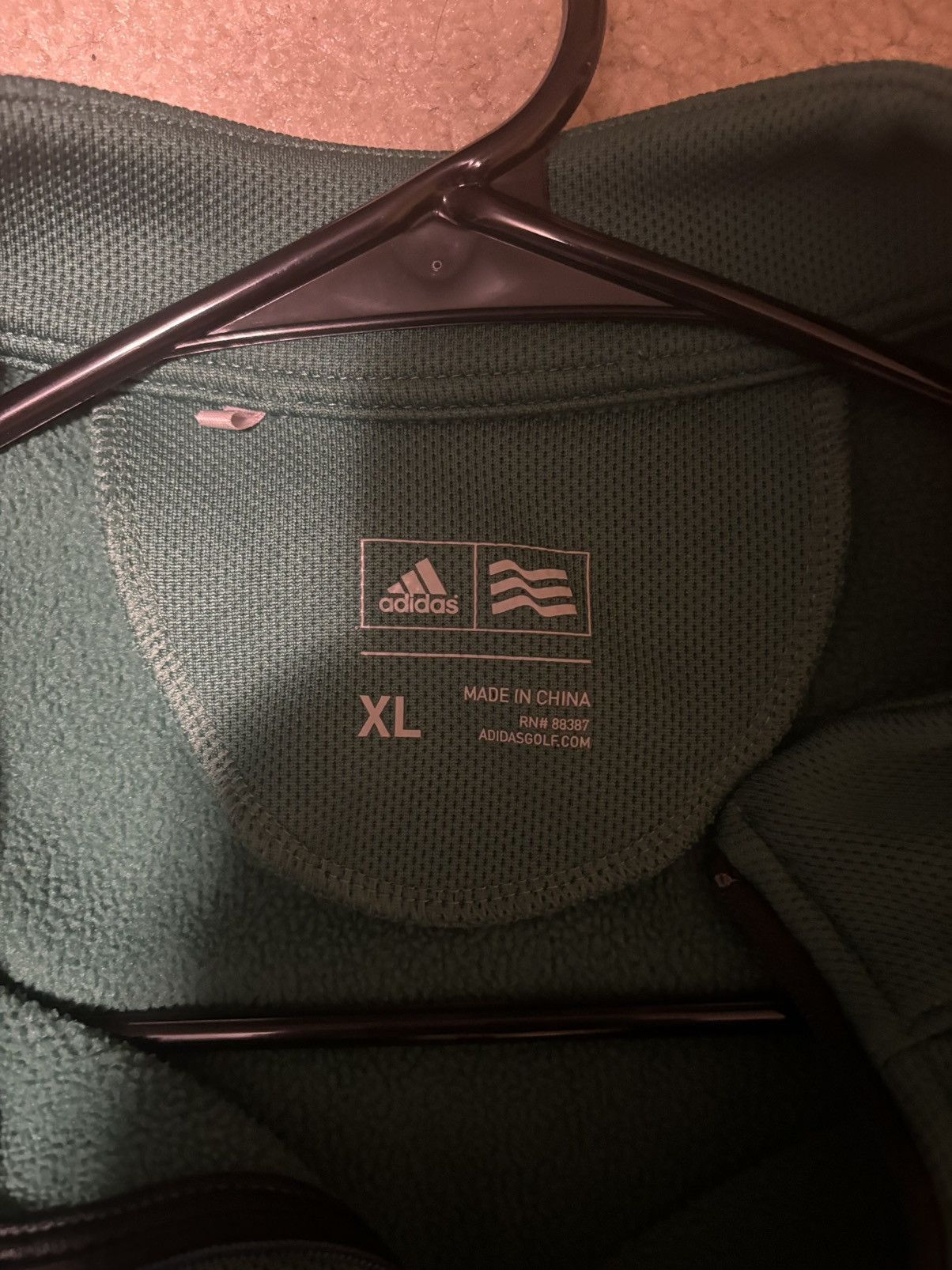 Adidas Adidas Mens Green Quarter-zip Pullover XL Great Material Size US XL / EU 56 / 4 - 3 Thumbnail