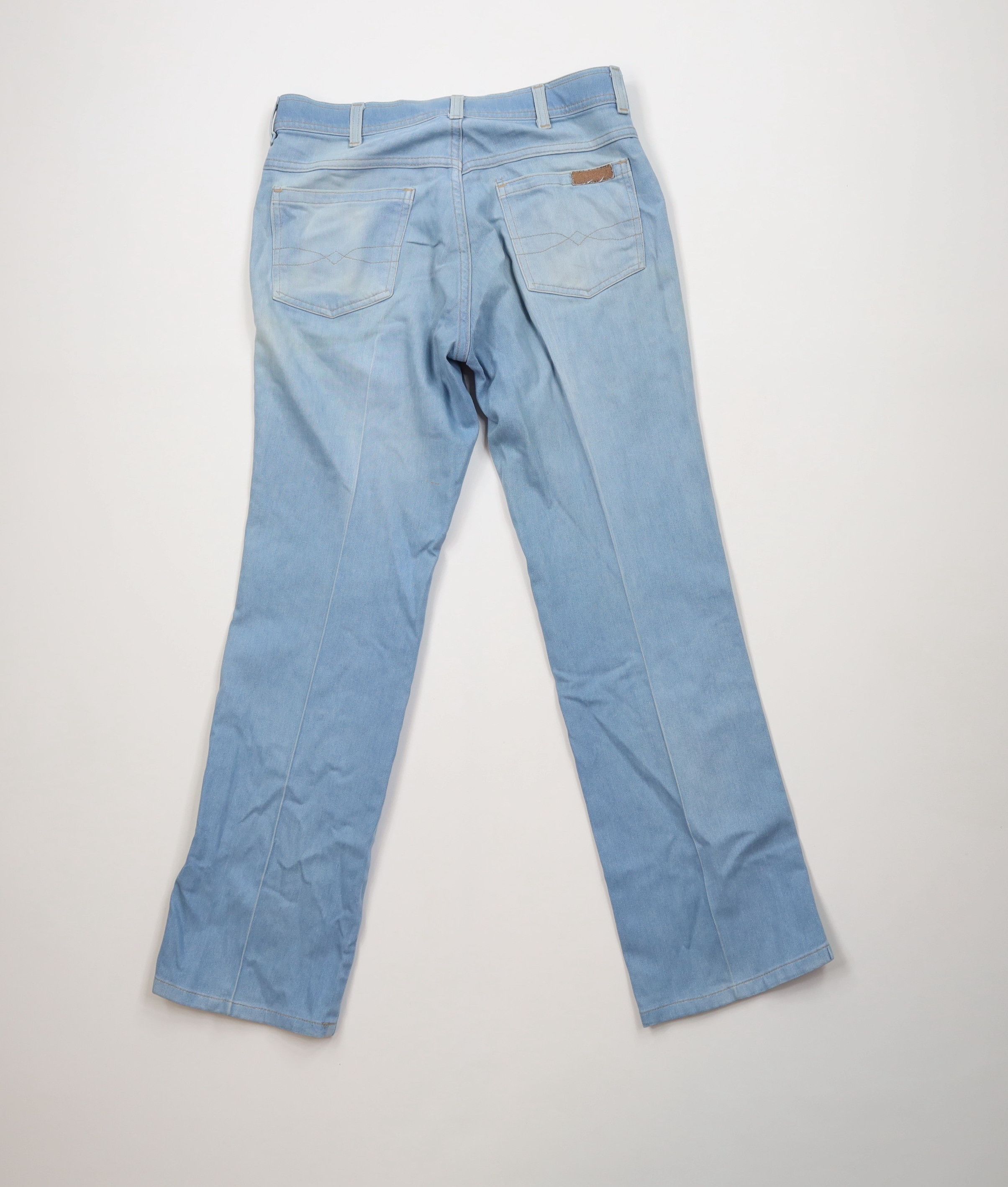 Vintage Vintage 70s Streetwear Flared Stretch Denim Jeans Blue Size US 30 / EU 46 - 11 Thumbnail