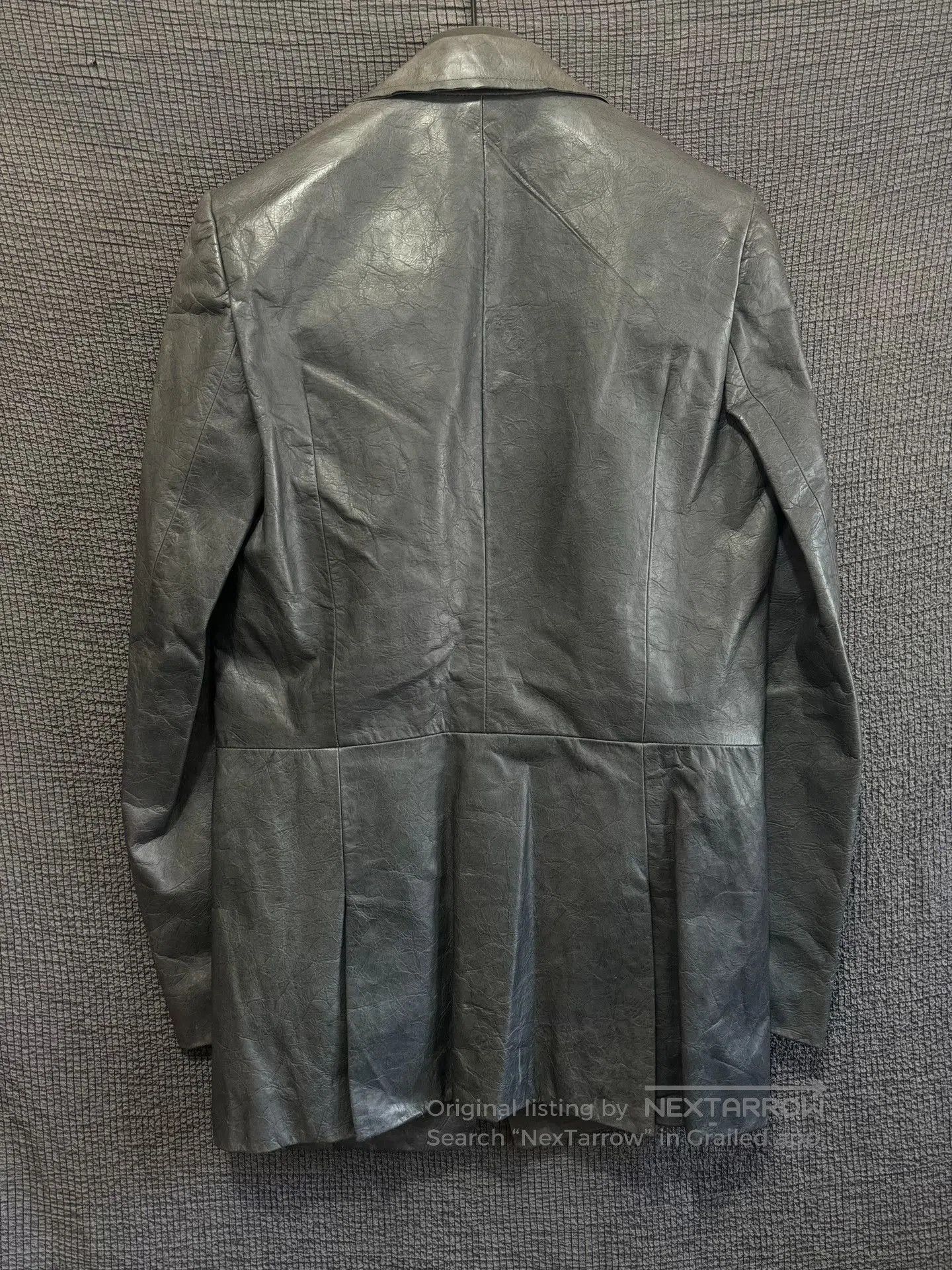 S/STERE gray textured leather blazer by sistere. Size US M / EU 48-50 / 2 - 2 Thumbnail