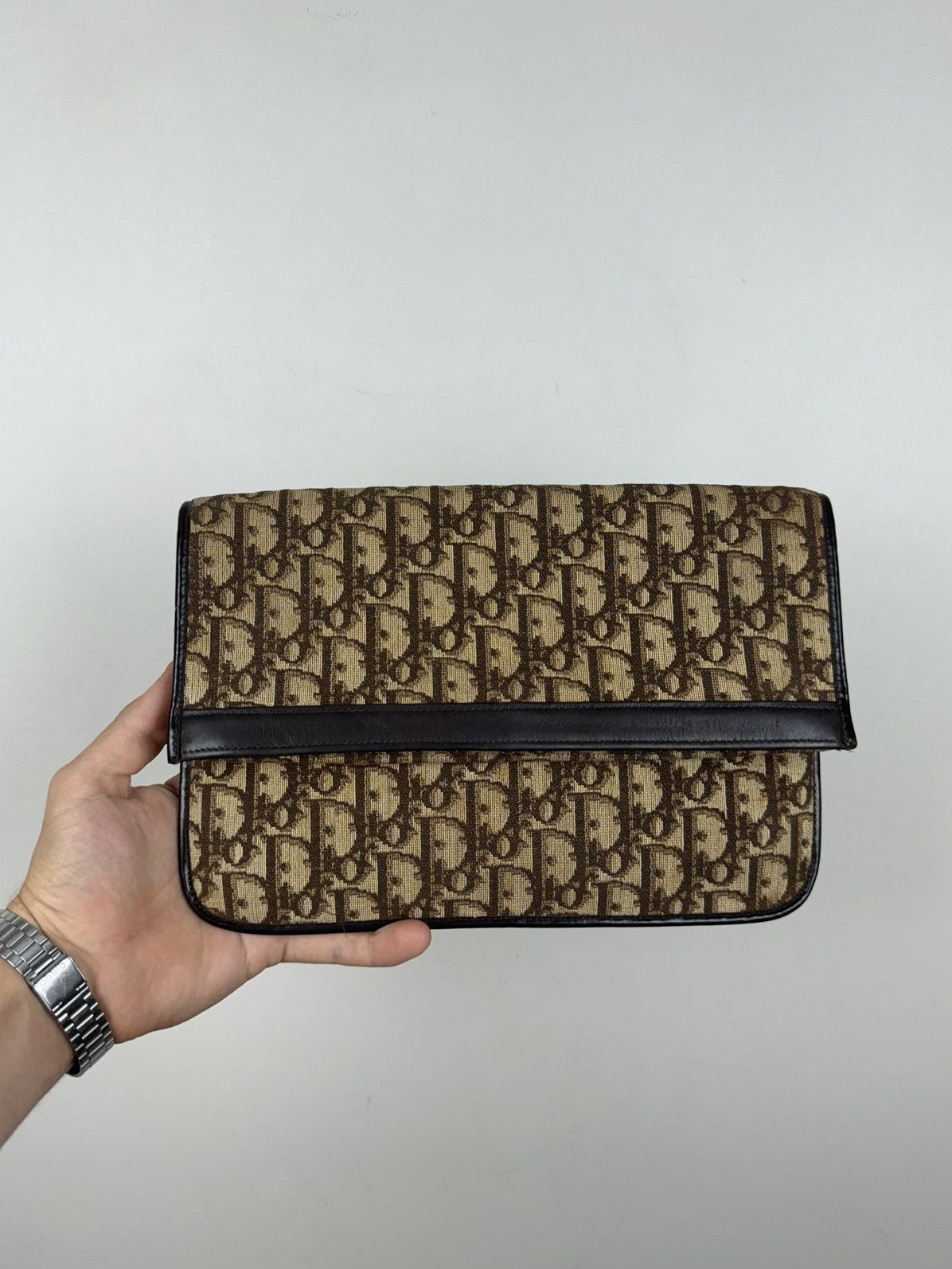 Christian Dior Monsieur Leather monogram bag clutch Christian Dior original luxury Size ONE SIZE - 4 Thumbnail