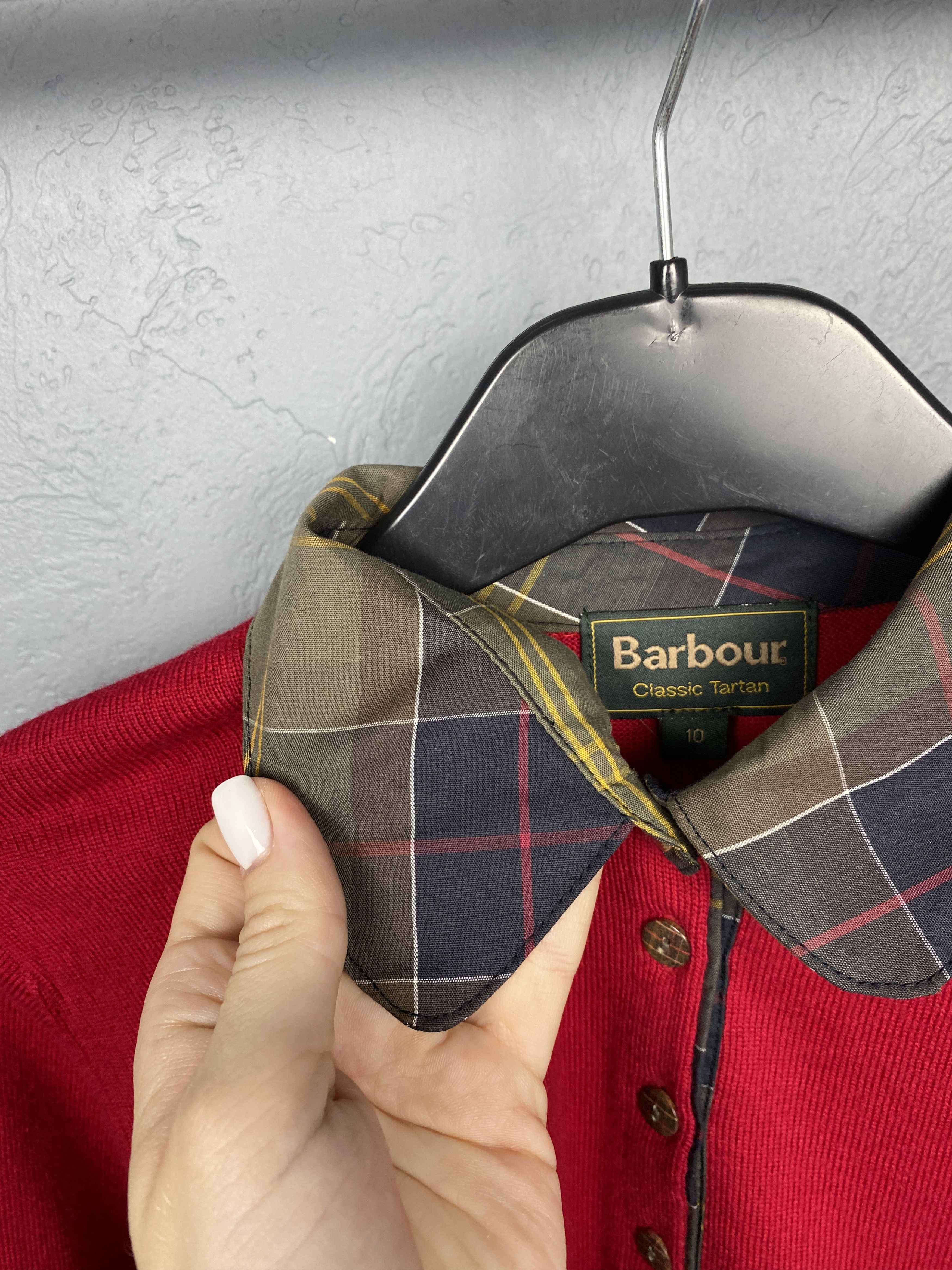 Barbour Barbour Classic Tartan Womens Merino Wool Knit Sweater Size M / US 6-8 / IT 42-44 - 4 Thumbnail
