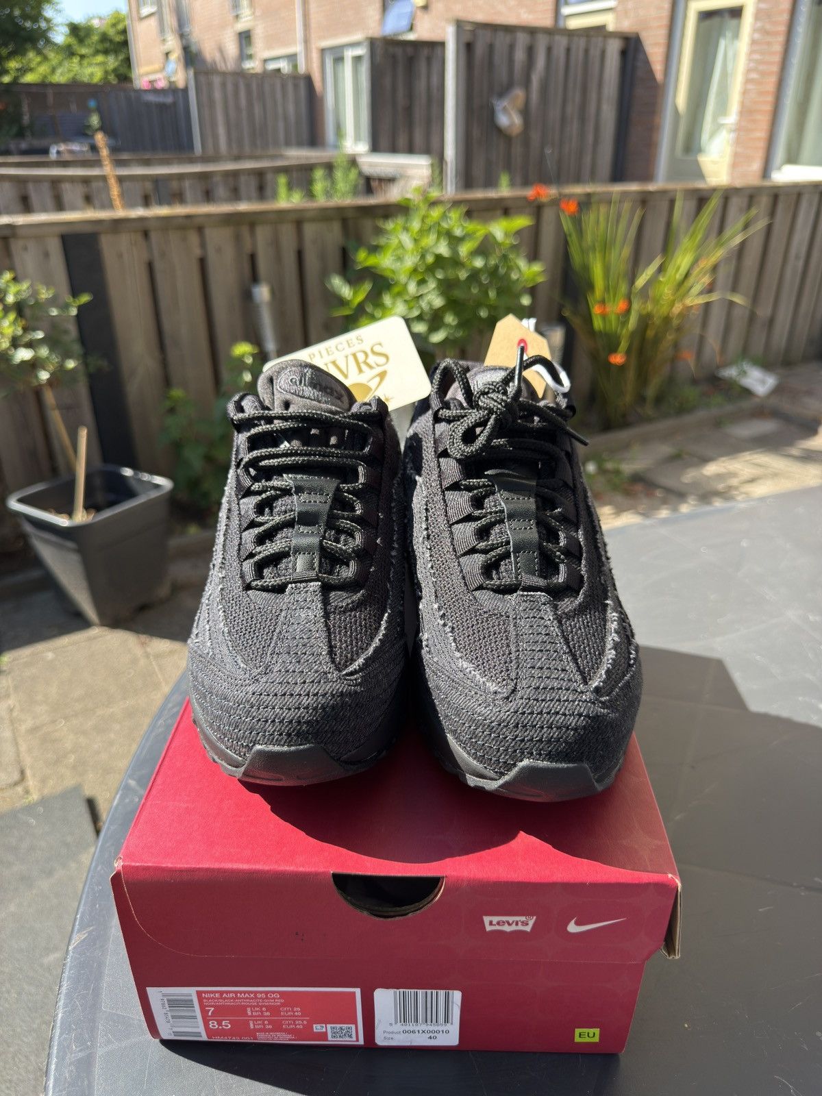 Levi's × Nike Nike x Levi’s Air max 95 OG “ Black “ Size US 7 / EU 40 - 2 Thumbnail