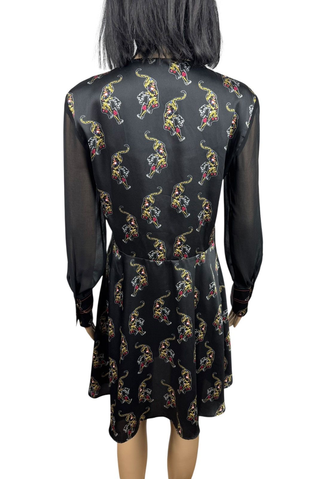 Sandro Sandro Printed Dress Mesh Sleeves size 2 Polyester Size M / US 6-8 / IT 42-44 - 13 Thumbnail