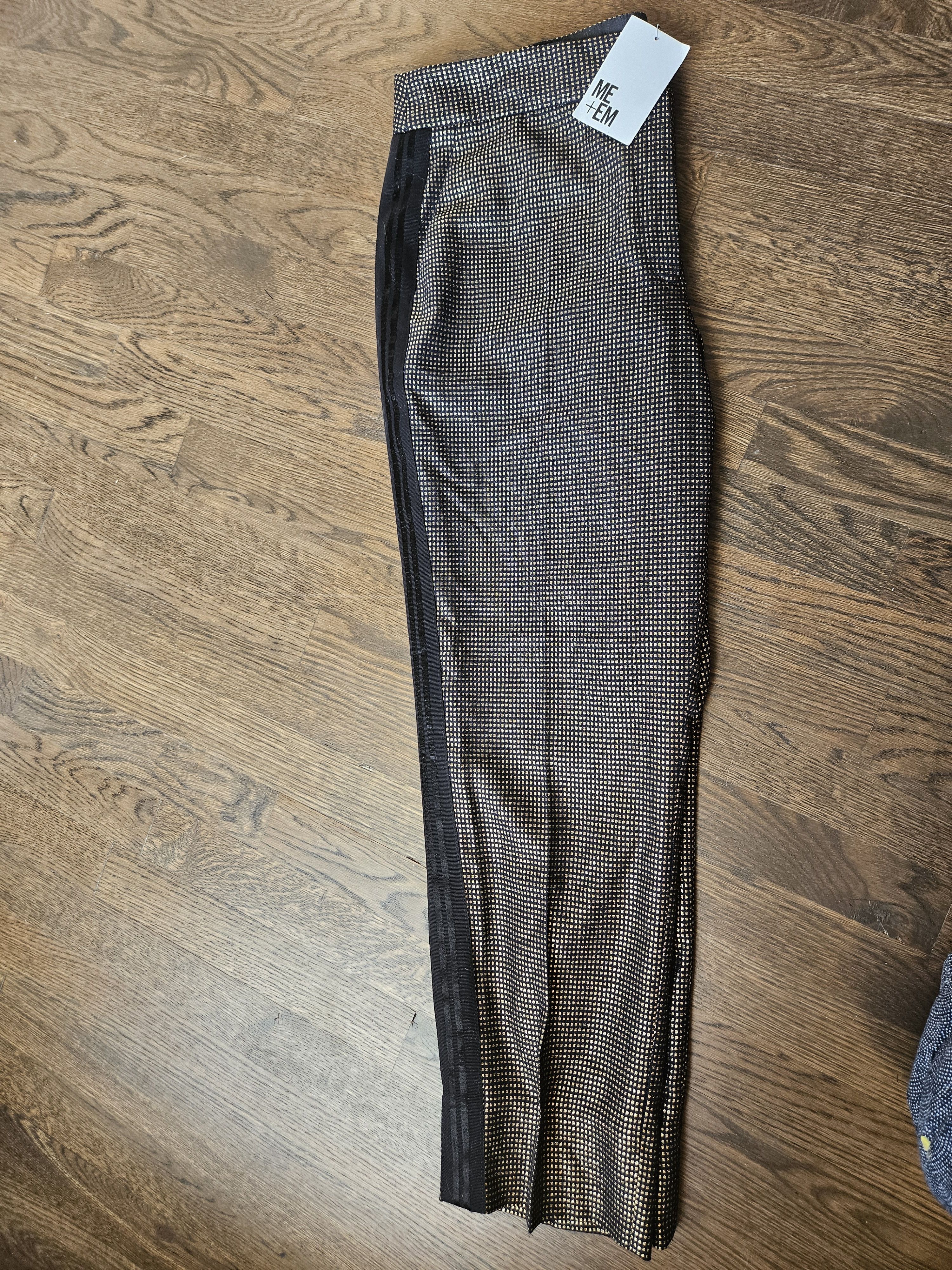 ME+EM ME+EM metallic black/gold tuxedo trouser NWT Size 32" / US 10 / IT 46 - 7 Thumbnail