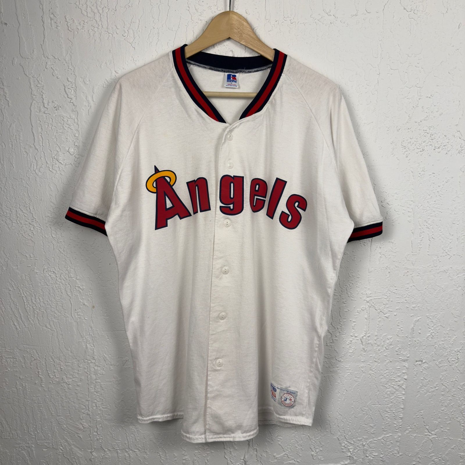 Vintage 90's Anaheim LA Angels MLB Russell Sports Jersey