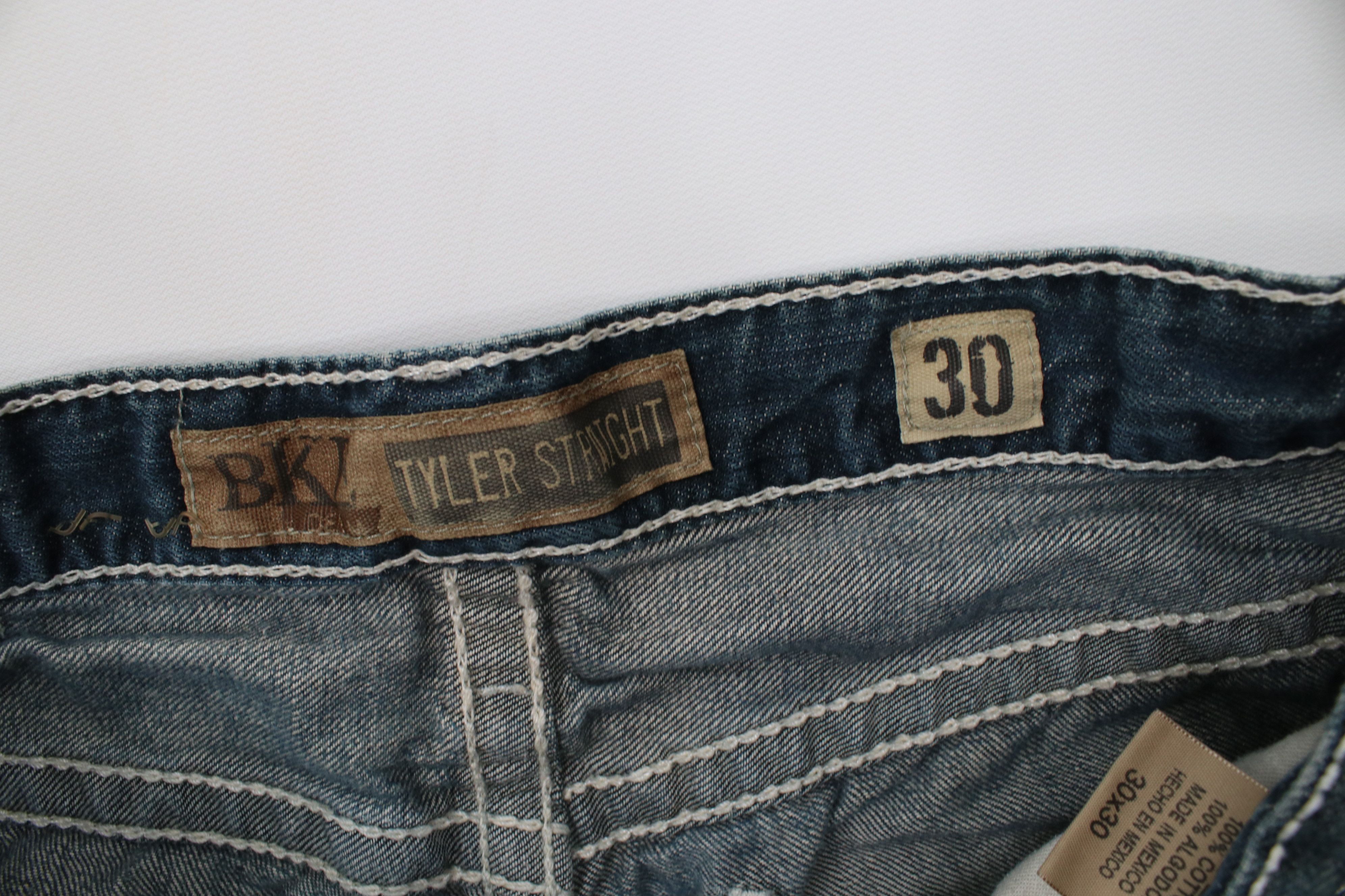 Vintage Buckle BKE Thick Stitch Tyler Straight Leg Denim Jeans Size US 30 / EU 46 - 7 Thumbnail