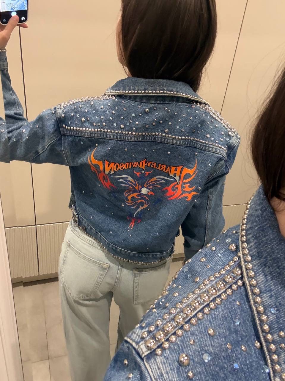 Harley Davidson Harley Davidson Jeans Jacket Size S / US 4 / IT 40 - 4 Thumbnail