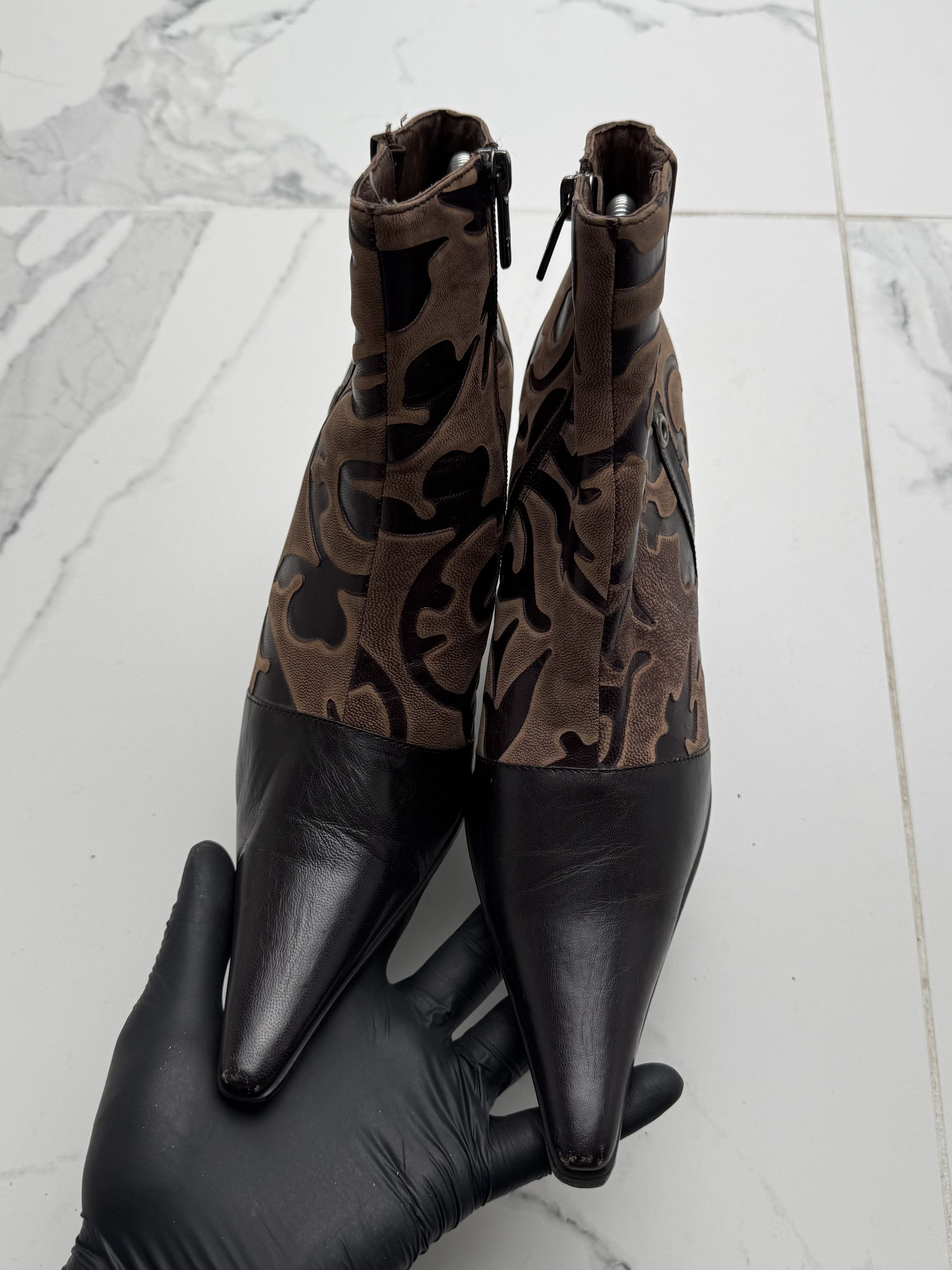 Vintage Vintage Stiletto Ankle Boots Pointed Toe Statement Booties Size US 8 / IT 38 - 6 Thumbnail