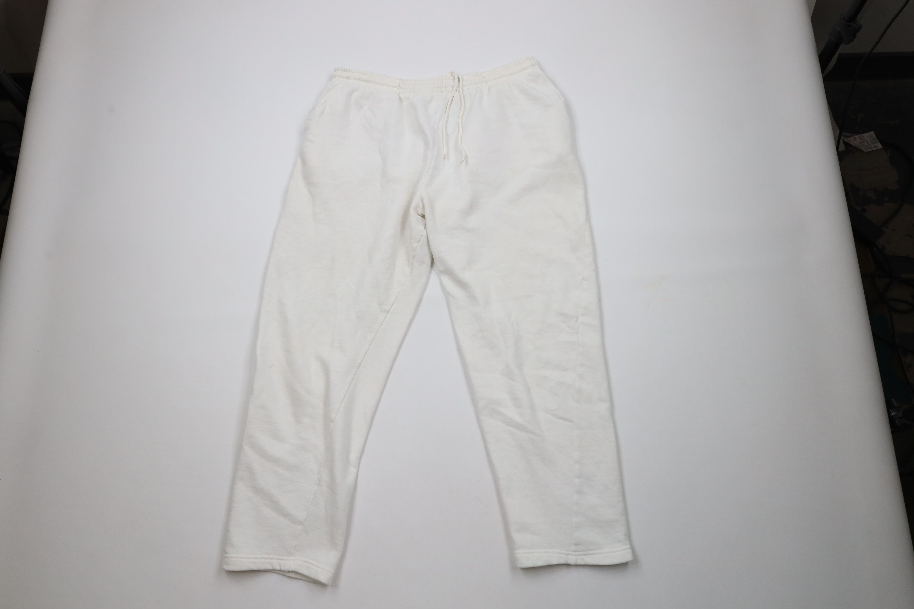Vintage Vintage 90s Wilson Distressed Blank Sweatpants Pants White Size 31" - 1 Thumbnail