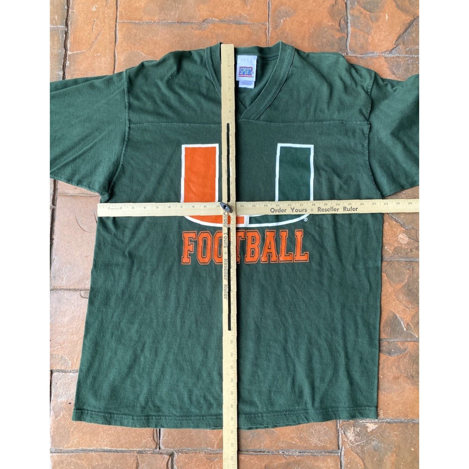 Vintage VINTAGE 90s Y2K University of Miami Hurricanes Raglan T-Shirt XL Green Men Graphic Tee Size US XL / EU 56 / 4 - 5 Thumbnail