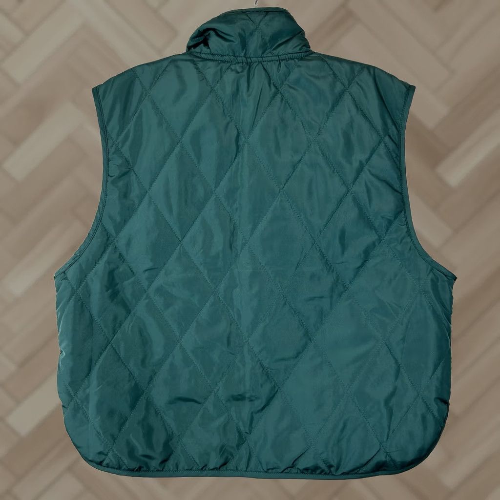 Vintage Haptics Puffer Vest Womens L Green Quilted Snap Front Casual Vest Size L / US 10 / IT 46 - 1 Thumbnail