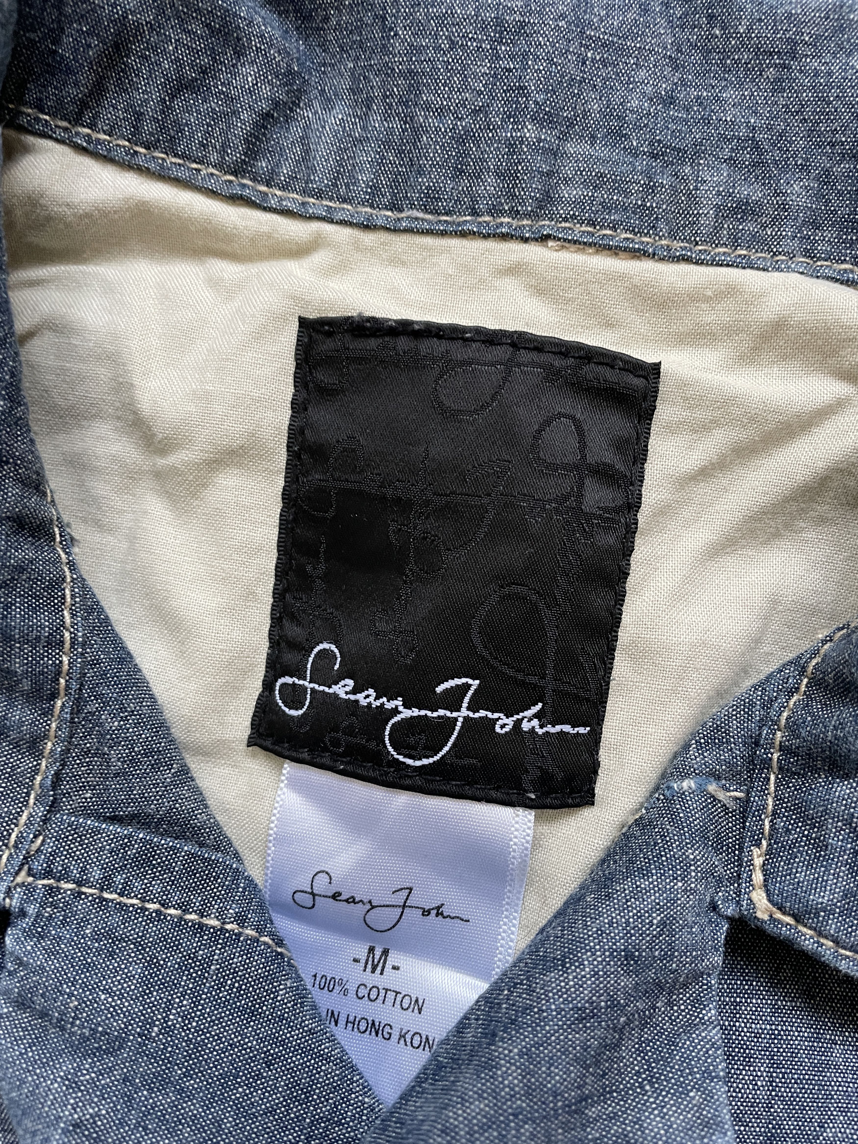 Sean John Y2K SEAN JOHN DENIM SHORTSLEEVE SHIRT Size US XL / EU 56 / 4 - 4 Thumbnail