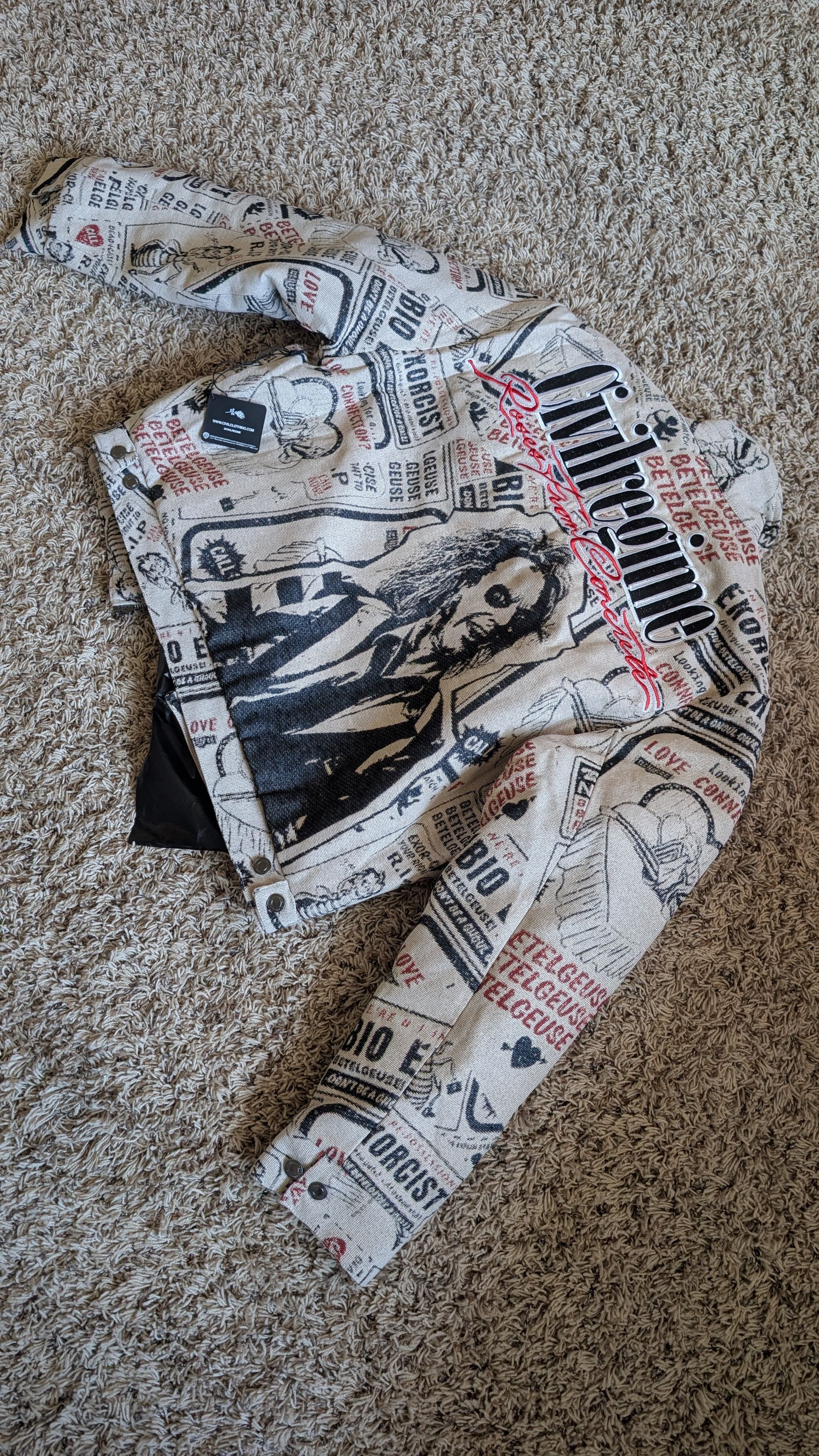 Civil Regime Civil Regime Beetlejuice Jacket Roses Concrete Movie M 🔥 🔥 Size US M / EU 48-50 / 2 - 2 Thumbnail