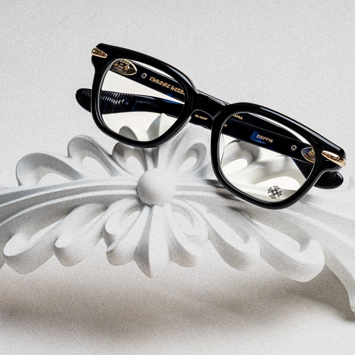 Chrome Hearts CHROME HEARTS DRIPPIN BLACK/18KGP GLASSES Size ONE SIZE - 6 Thumbnail