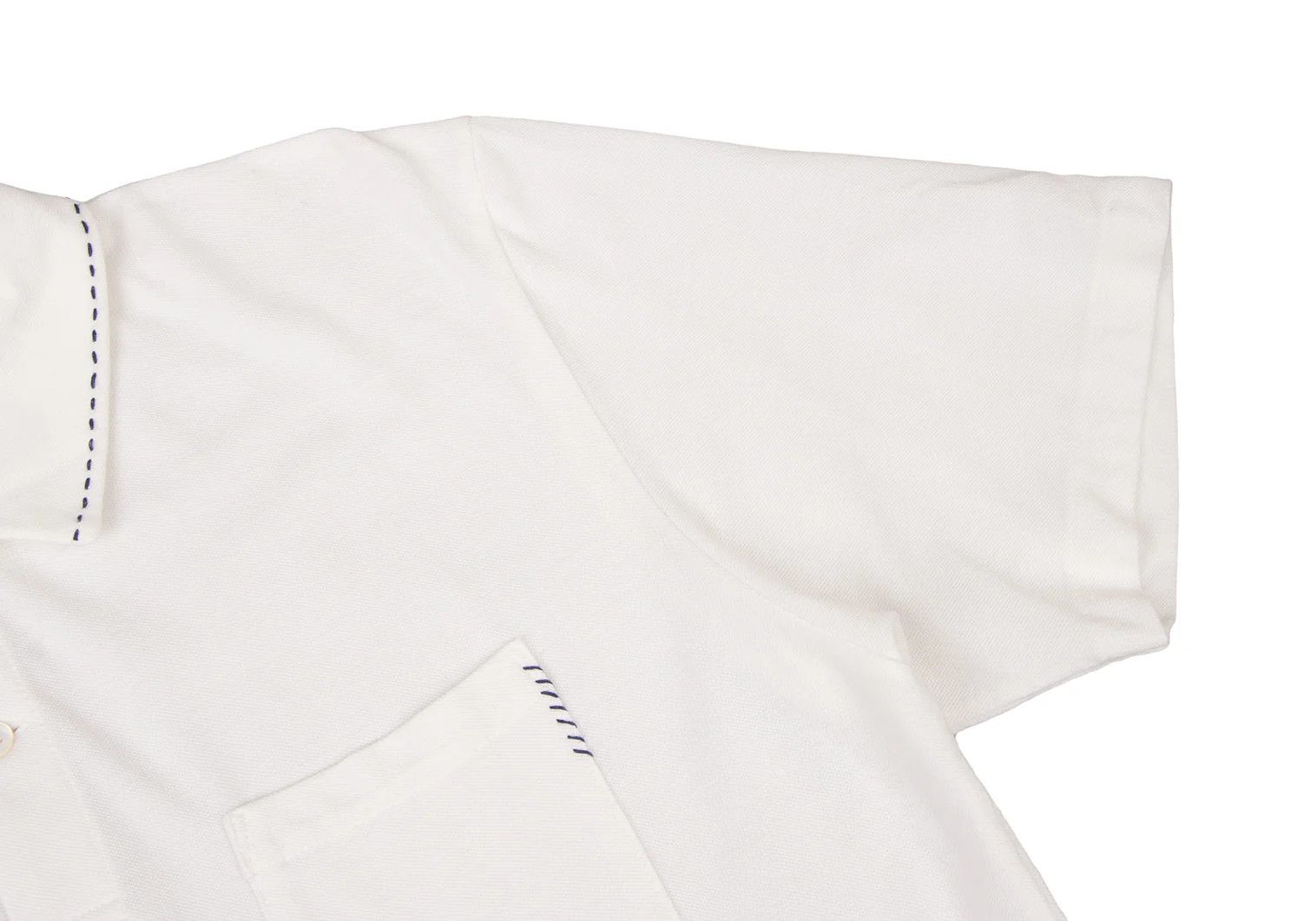Issey Miyake Contrast Patchwork Polo Shirt in White Size US XL / EU 56 / 4 - 7 Thumbnail