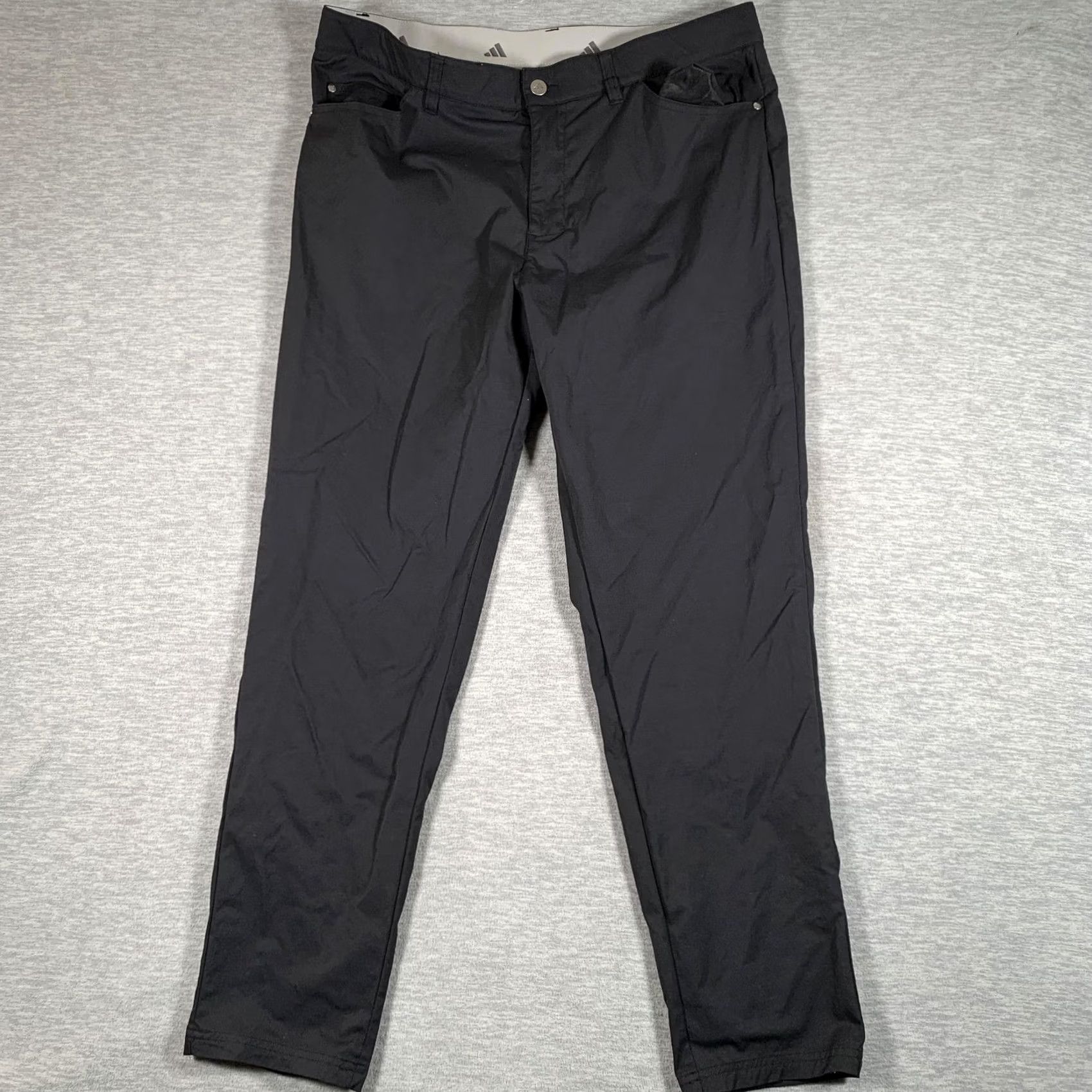 Adidas Adidas Golf Pants Mens 36x30 Black Stretch Khakis 5 Pocket Performance Size US 36 / EU 52 - 2 Thumbnail