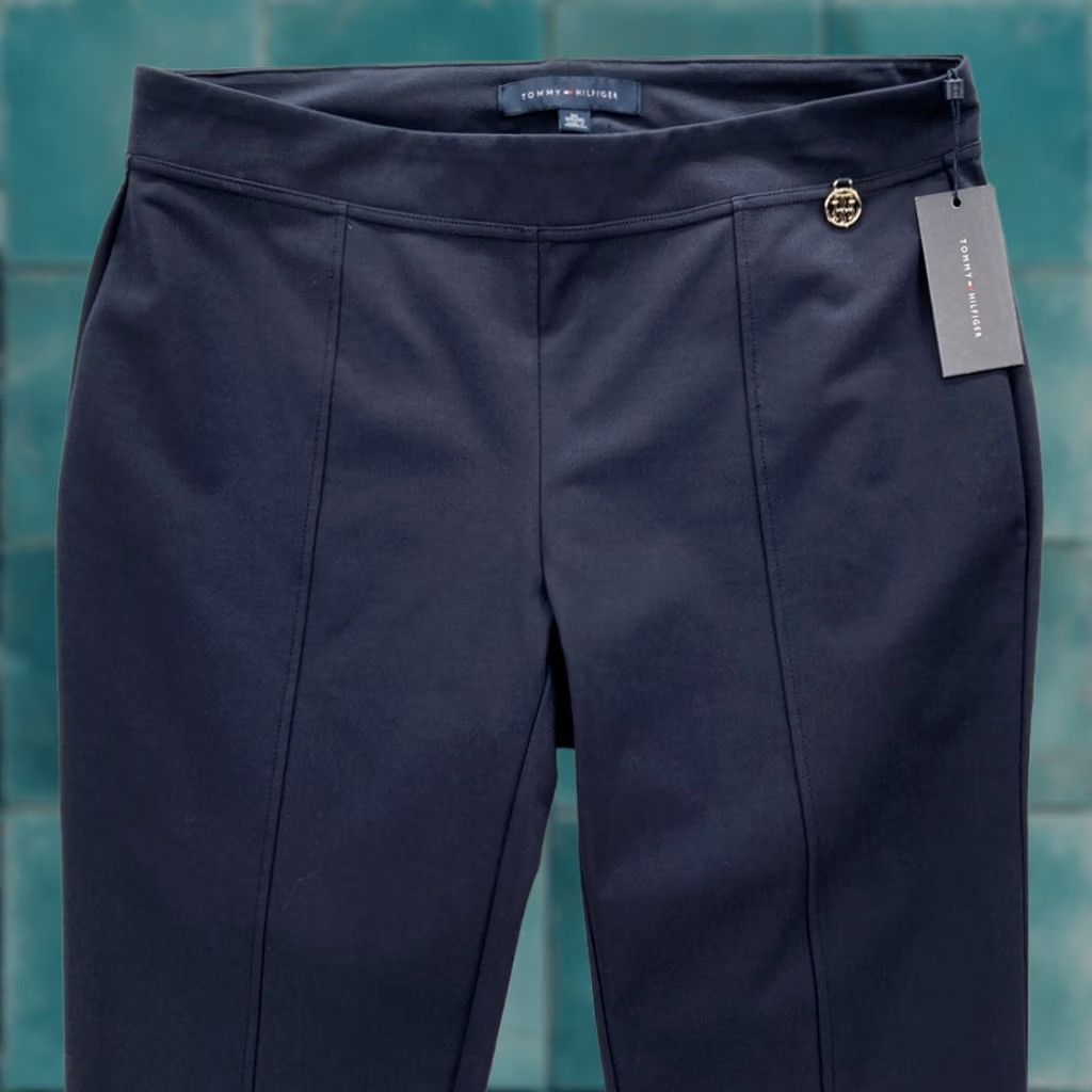 Tommy Hilfiger Tommy Hilfiger Heritage Pants Women's 0X Navy Blue Stretch Pull On Skinny Leg Pants Size 40" / US 18 - 1 Thumbnail