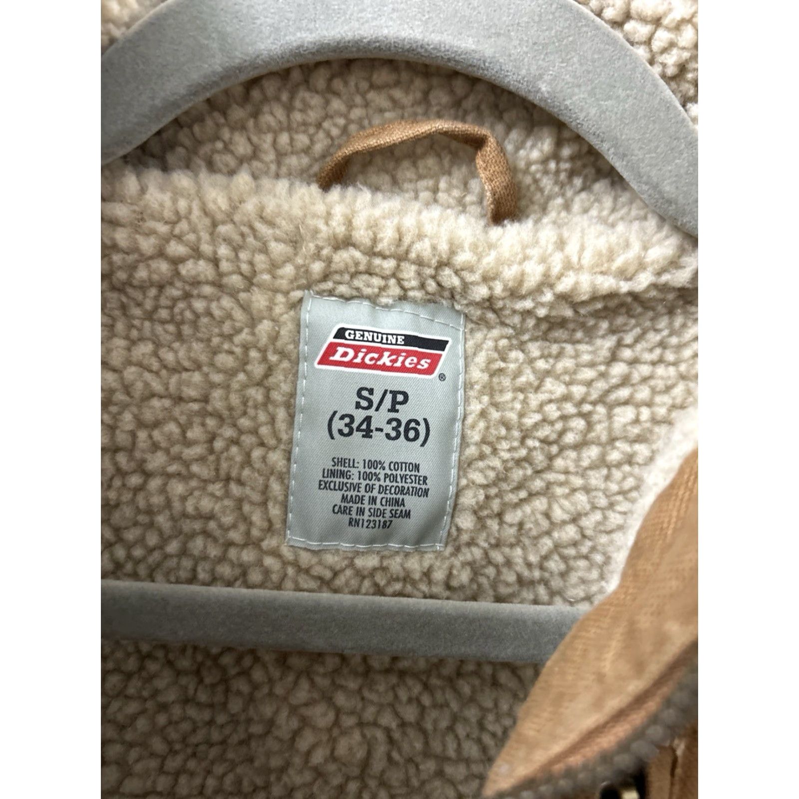 Dickies Dickies Vest Mens Small Brown Duck Canvas Full Zip Pockets Sherpa Lined Workwear Jacket/Coat Size US S / EU 44-46 / 1 - 4 Thumbnail