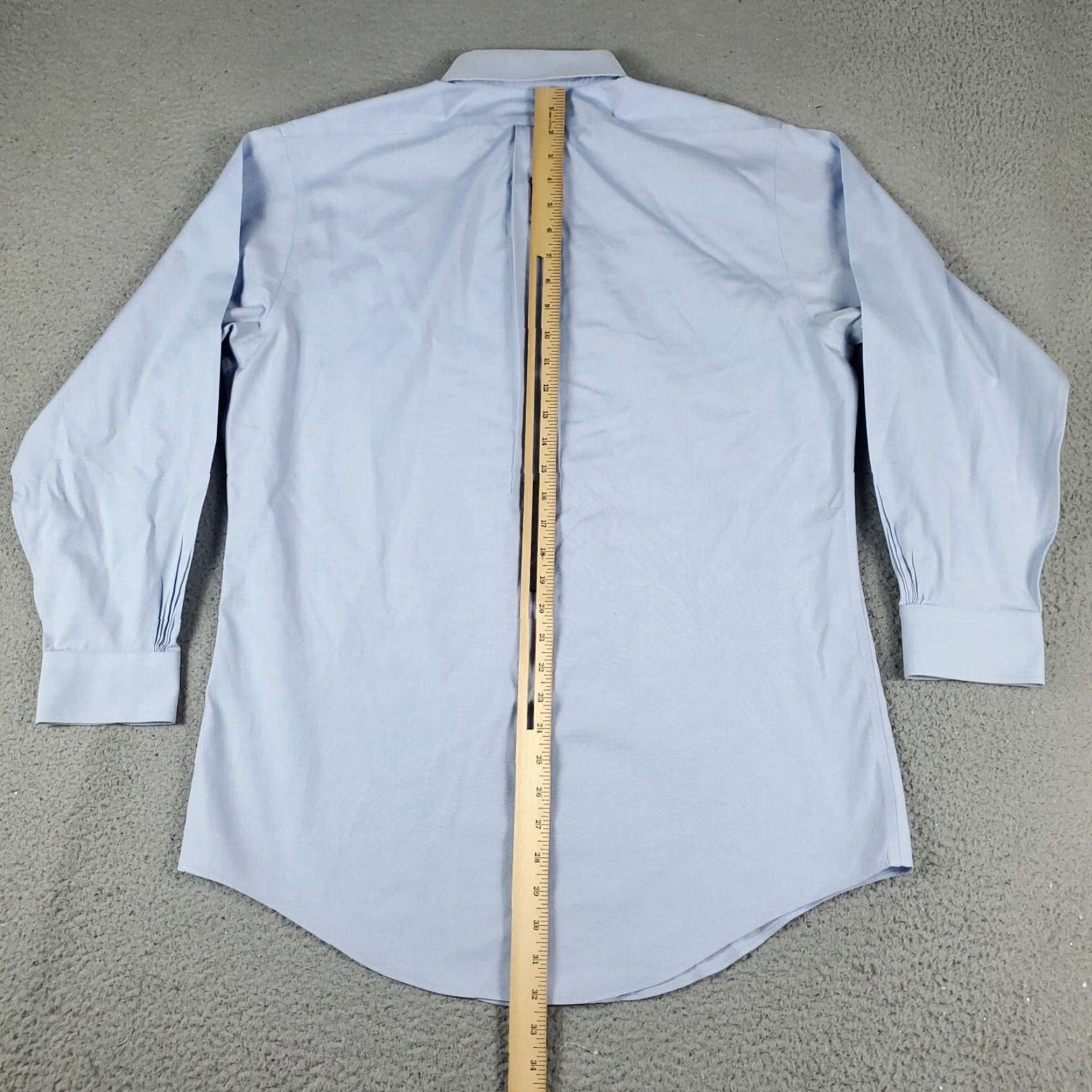 Brooks Brothers Brooks Brothers Dress Shirt Mens Size 16 Blue Slim Fit Button-Up Long Sleeve Cotton Size 42R - 4 Thumbnail