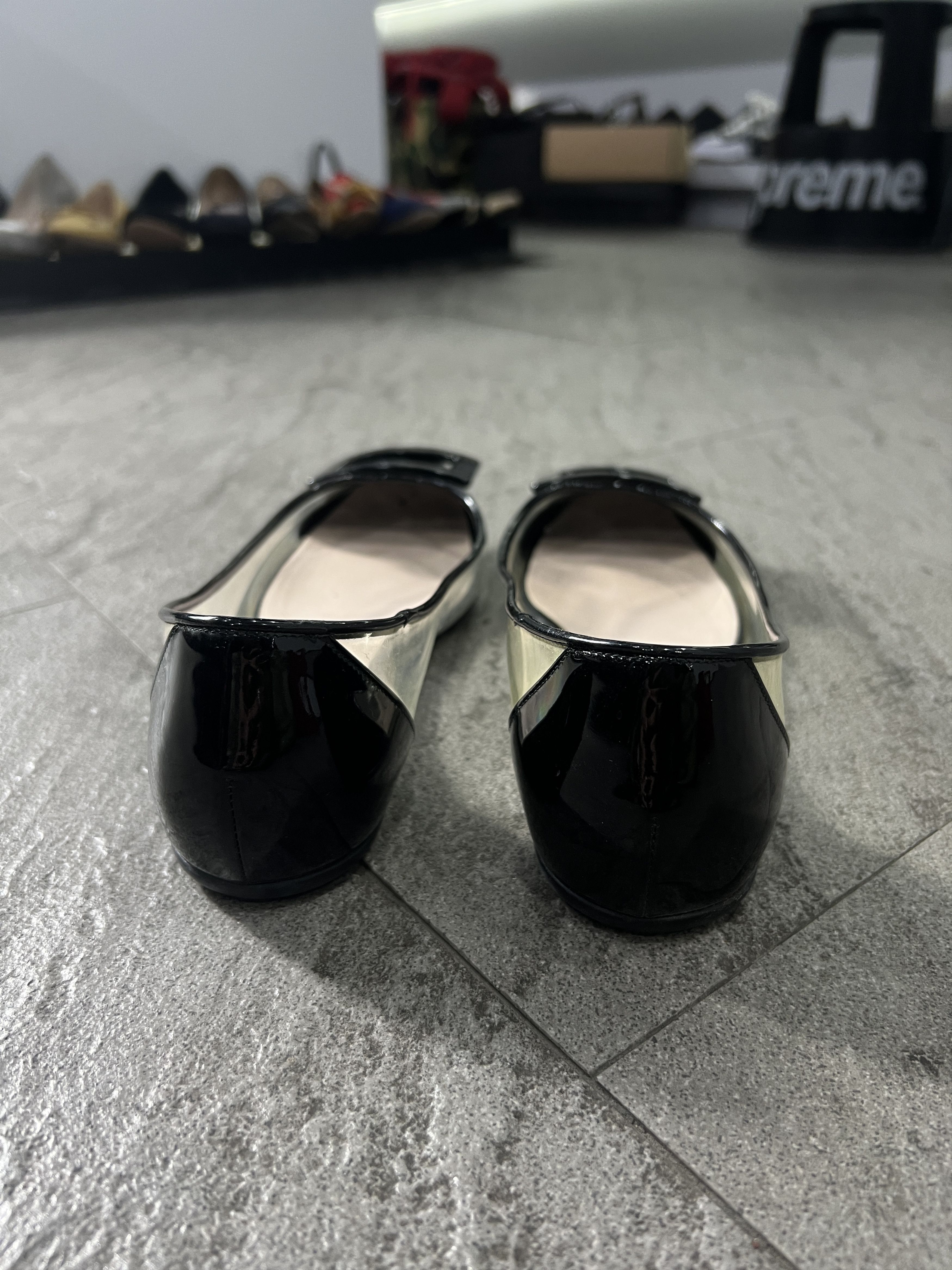 Roger Vivier Roger Vivier Clear PVC Gommette Flats Black 38 Size US 8 / IT 38 - 5 Thumbnail