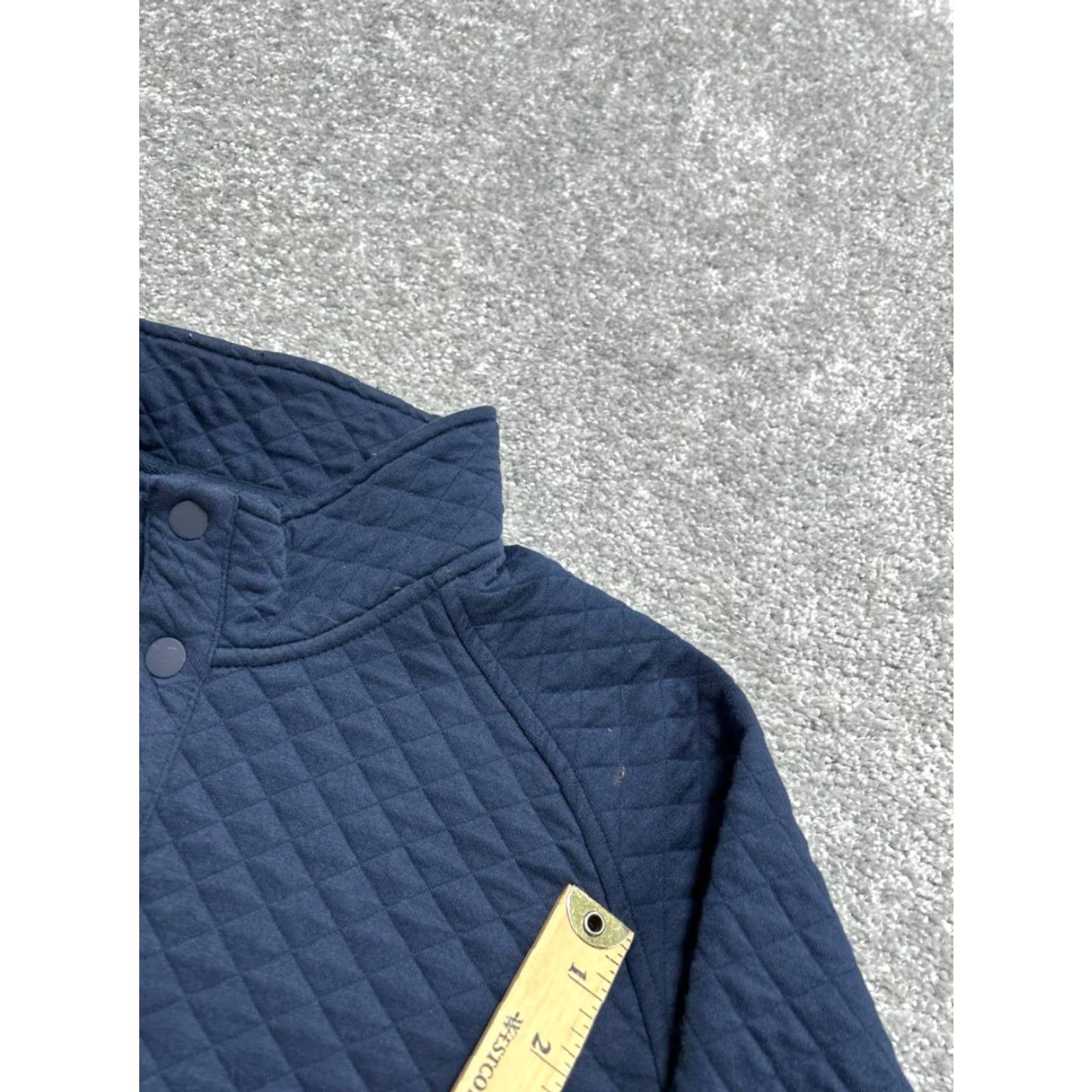 Vintage L.L. Bean Sweatshirt Mens XL Blue Quilted Logo Raglan Sleeve 1/4 Snap Henley Pocket Easy Care 90s Outdoor Classic Modern Mens Size US XL / EU 56 / 4 - 5 Thumbnail