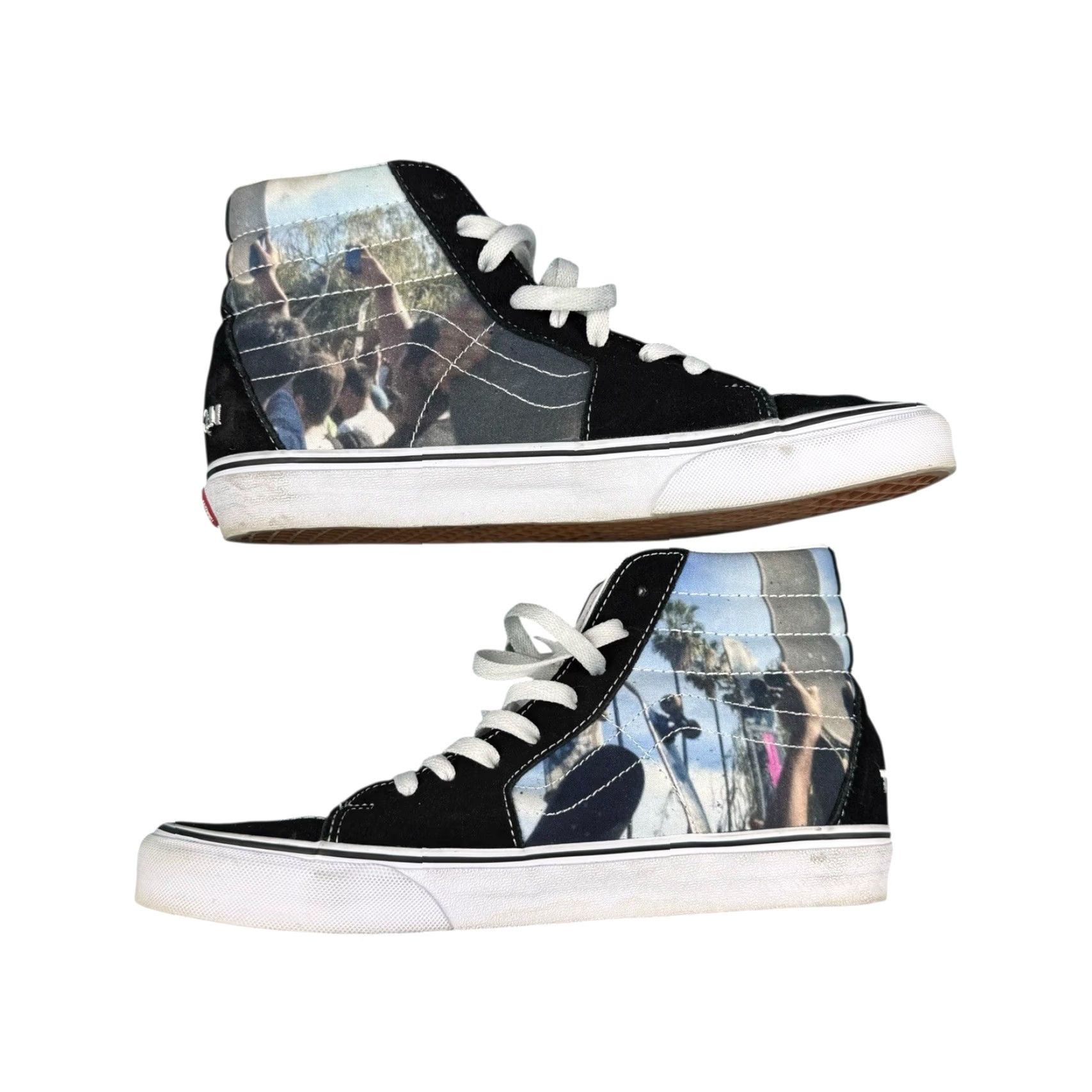 Vans VANS Sk8-Hi MOCA Frances Stark Black White Mens 9.5 Womens 11 High Top Graphic Sneaker VN0A5KRHA55 Mens Womens Size ONE SIZE - 6 Thumbnail