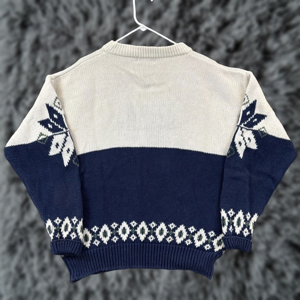 Vintage VINTAGE St Johns Bay Sweater Mens 2XL Blue Nordic Knit 90s Long Sleeve Crew Neck Size US XXL / EU 58 / 5 - 1 Thumbnail