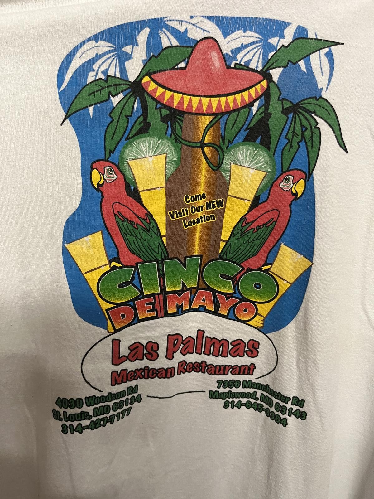 Designer T-shirt Cinco De Mayo Las Palmas Mexican Restaurant - L Size US L / EU 52-54 / 3 - 3 Thumbnail